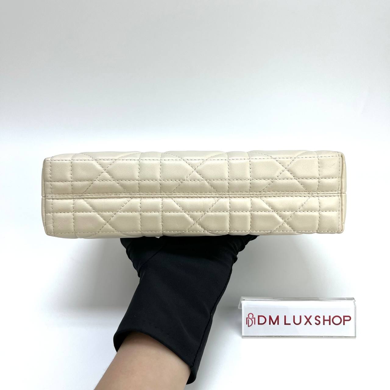 Dior White Miss Caro Mini Hobo Bag GHW