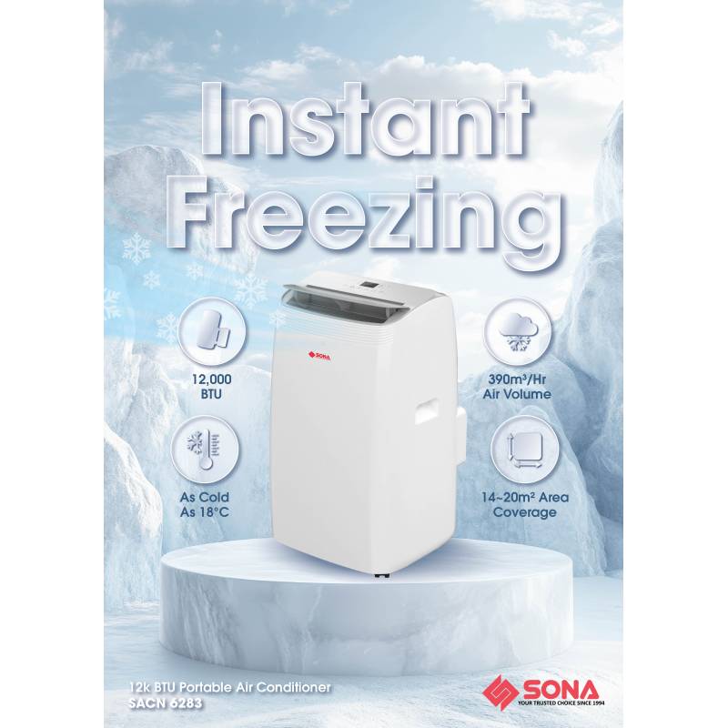 SONA 12kBTU Portable Air Conditioner SACN 6283