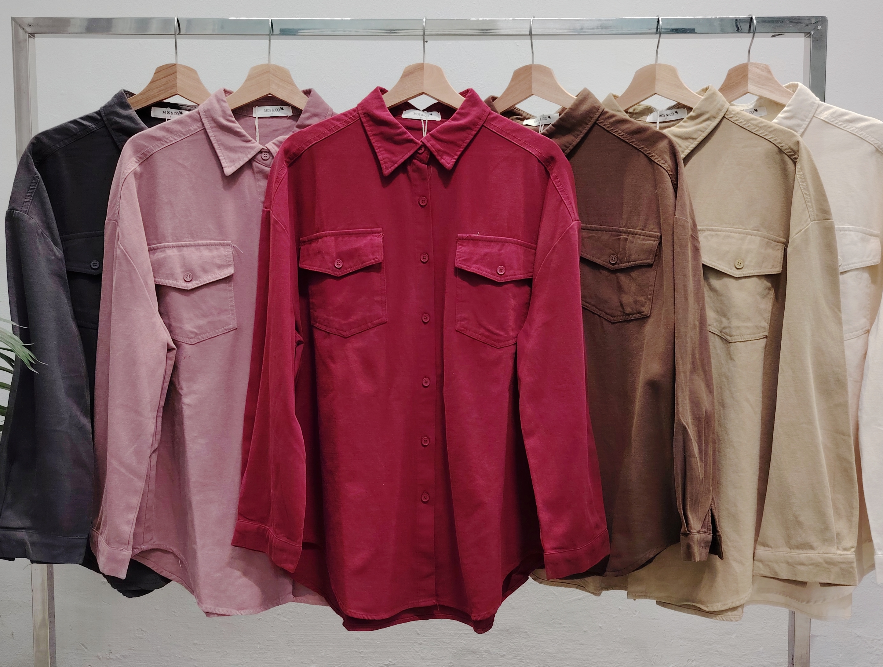 8218 K Style Cotton Collar Shirt 