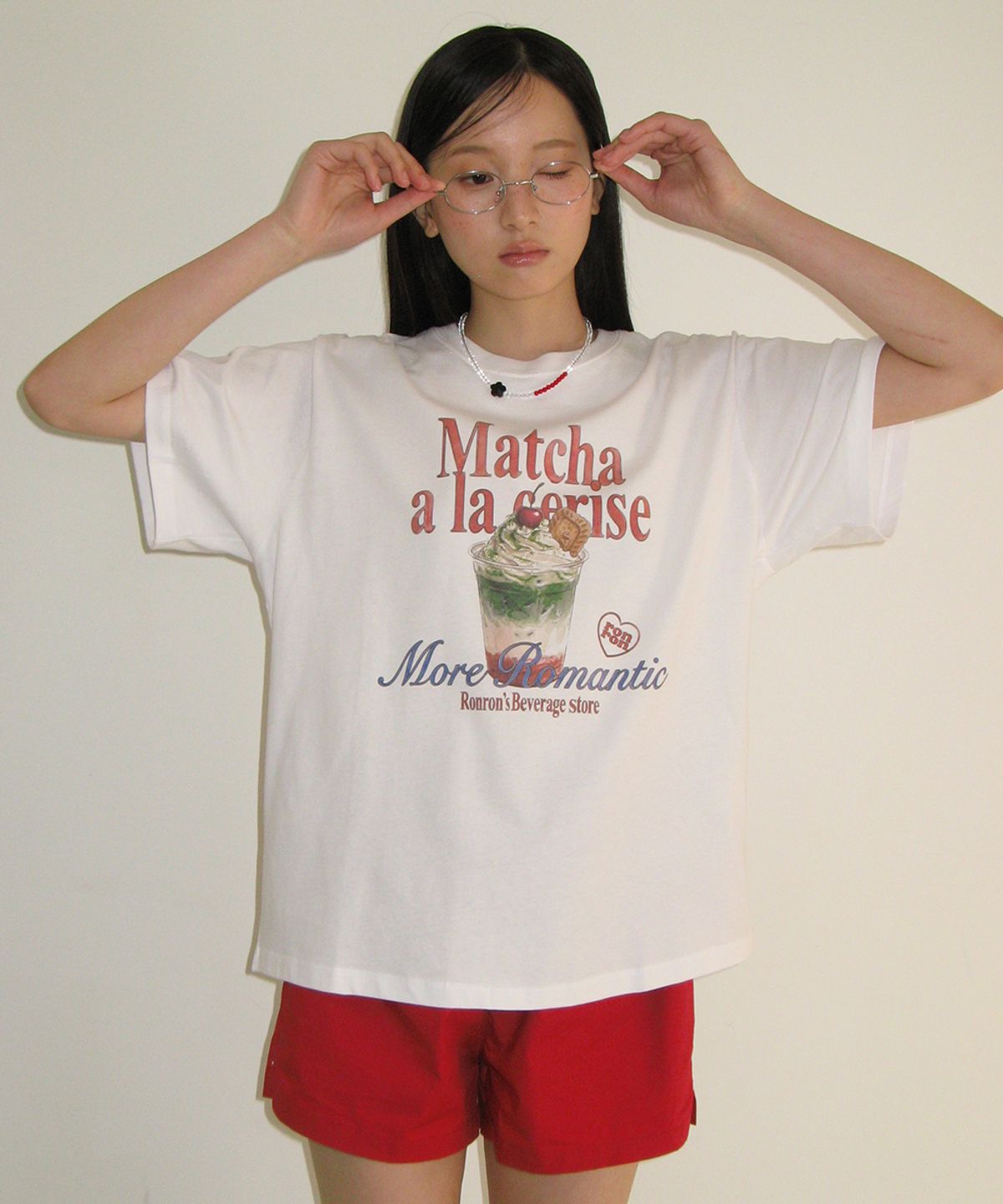 🇰🇷訂購｜ronron 26SS｜CREAM MATCHA BASIC FIT T SHIRT 