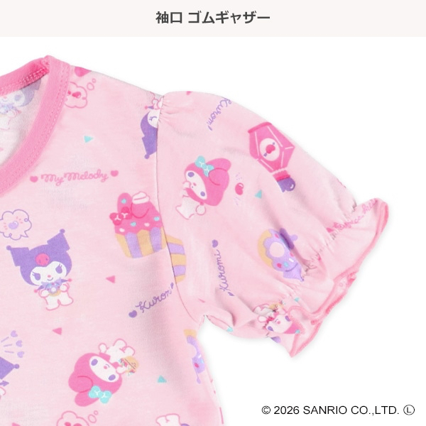 🇯🇵預訂 日本直送🇯🇵清爽材質My Melody Kuromi滿印絲帶短袖家居服上下套裝