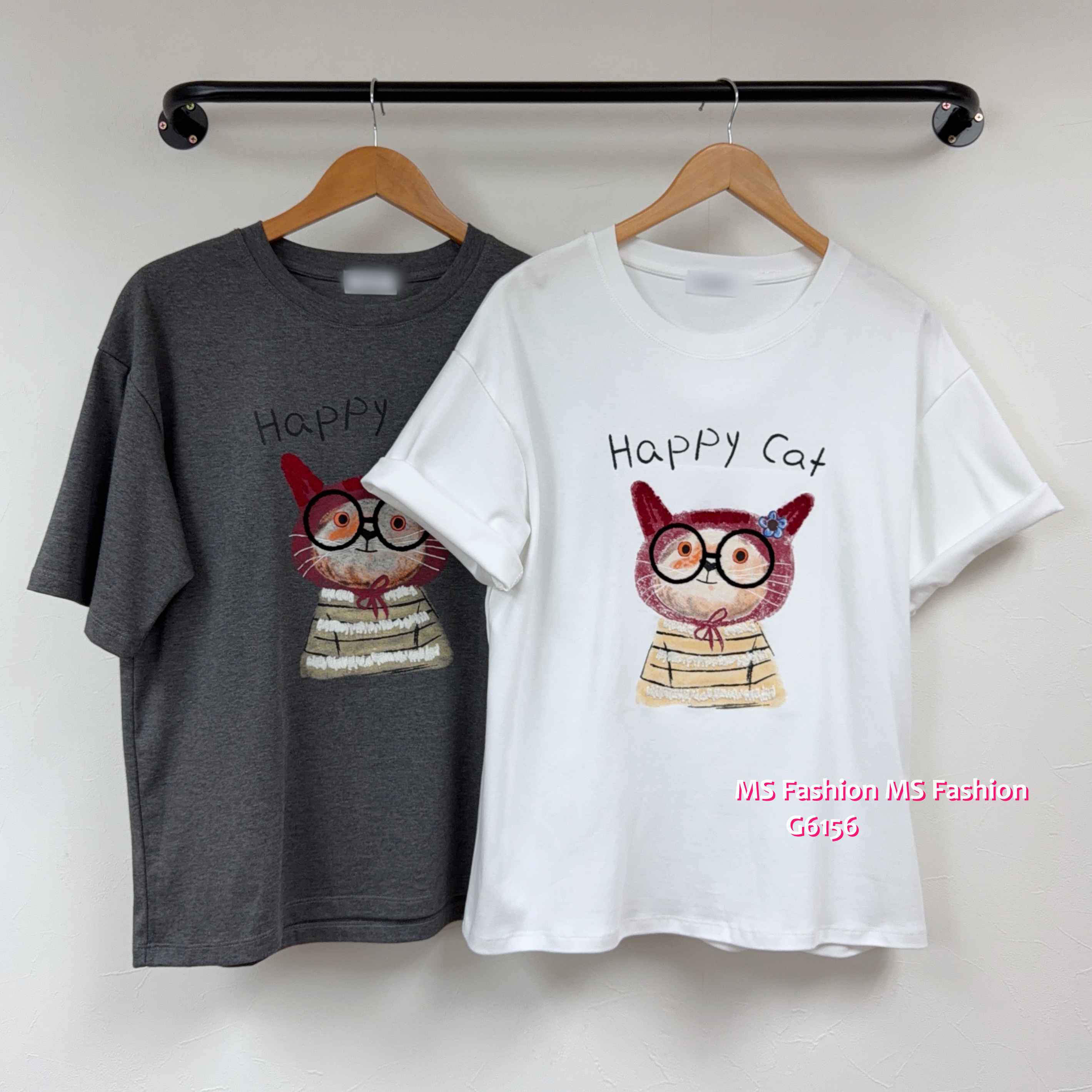 G6156 韓國🇰🇷可愛四眼貓top