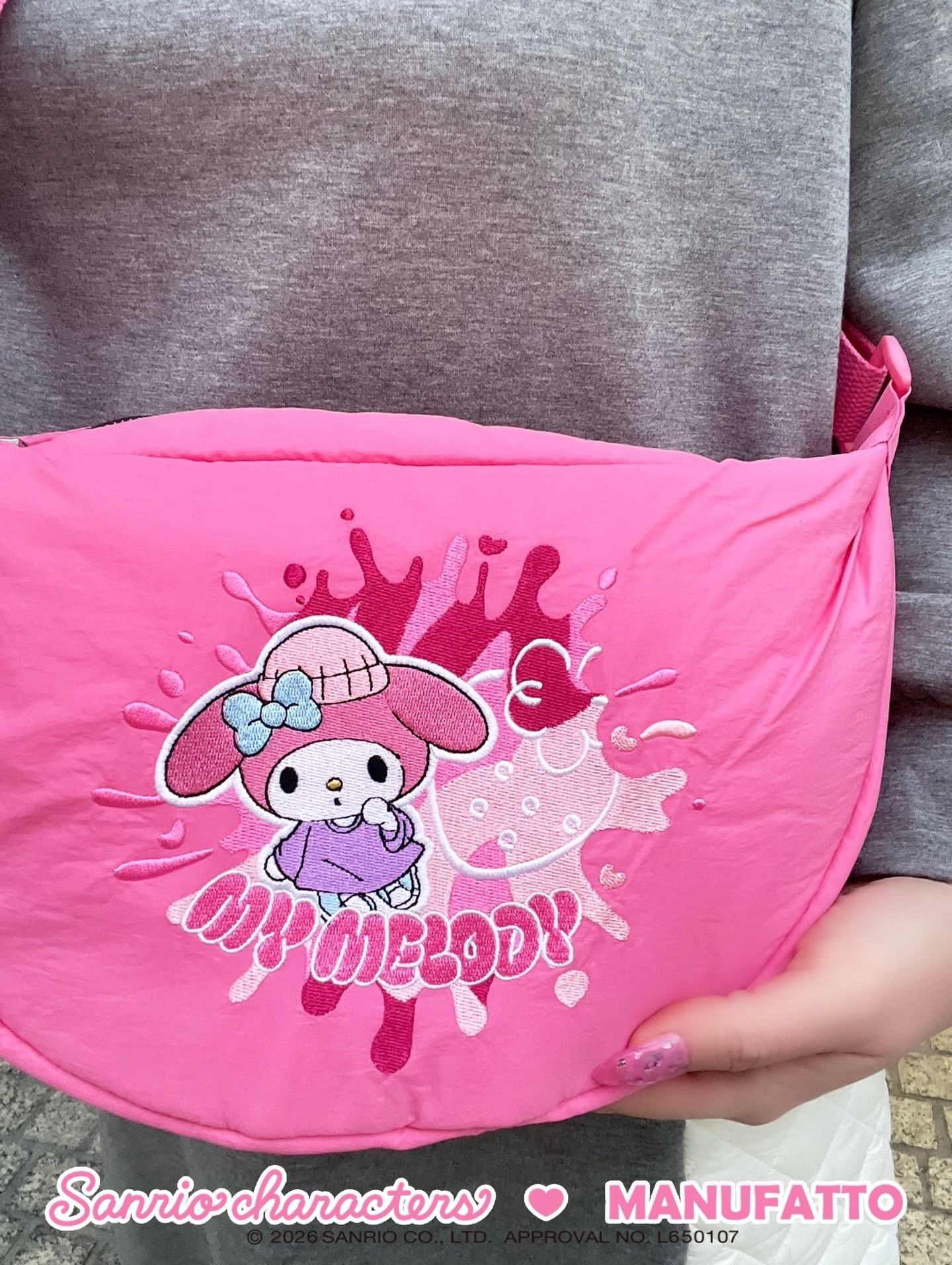 【⭐訂購⭐】 🇯🇵日本直送 🌀#SanrioCharacters 刺繡圓形單肩包［5款選］🌀[EKJD-0260][260311]