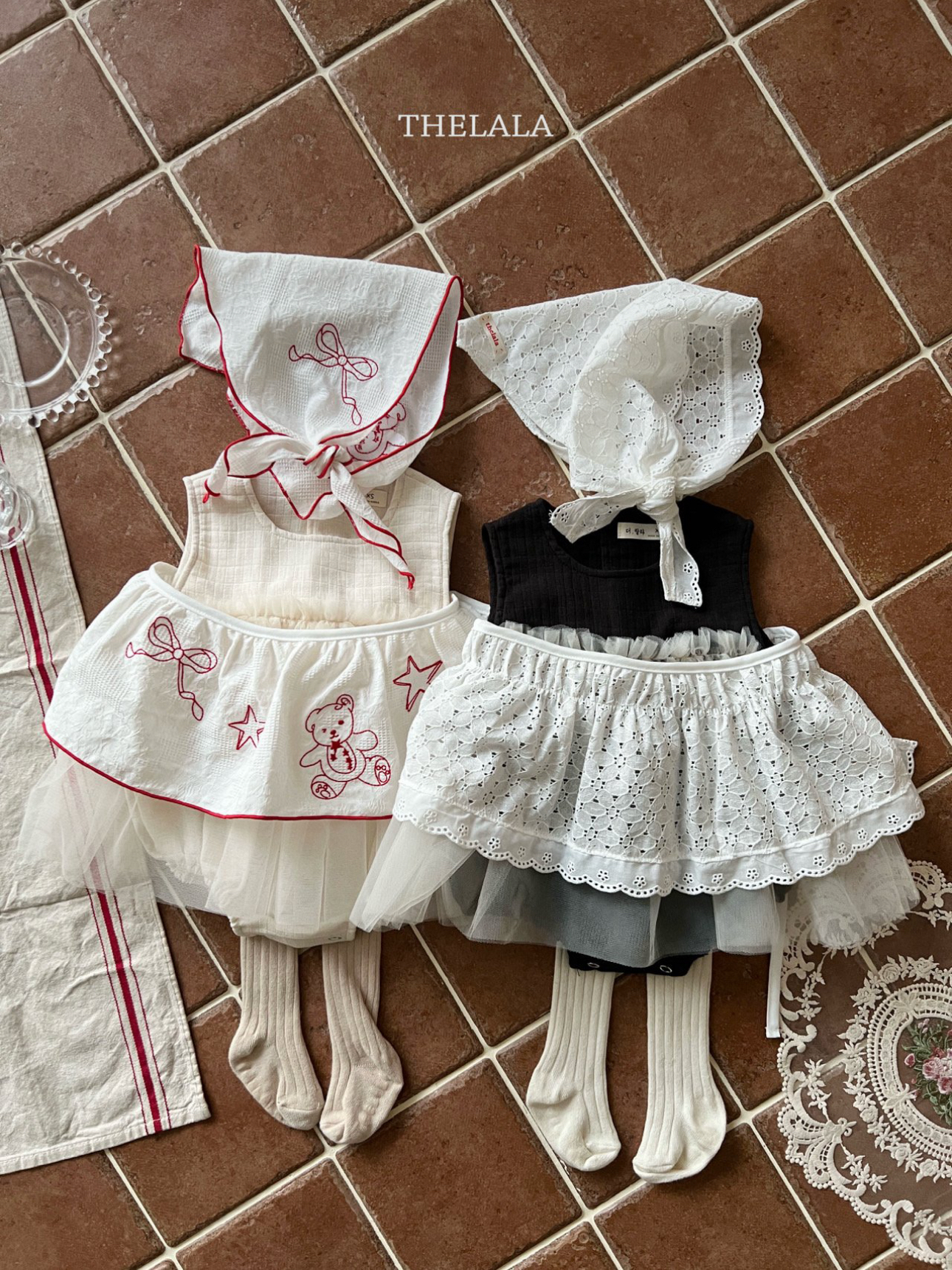 🌸預訂 韓國直送🌸🇰🇷THELALA兩色優雅薄紗背心包屁衣