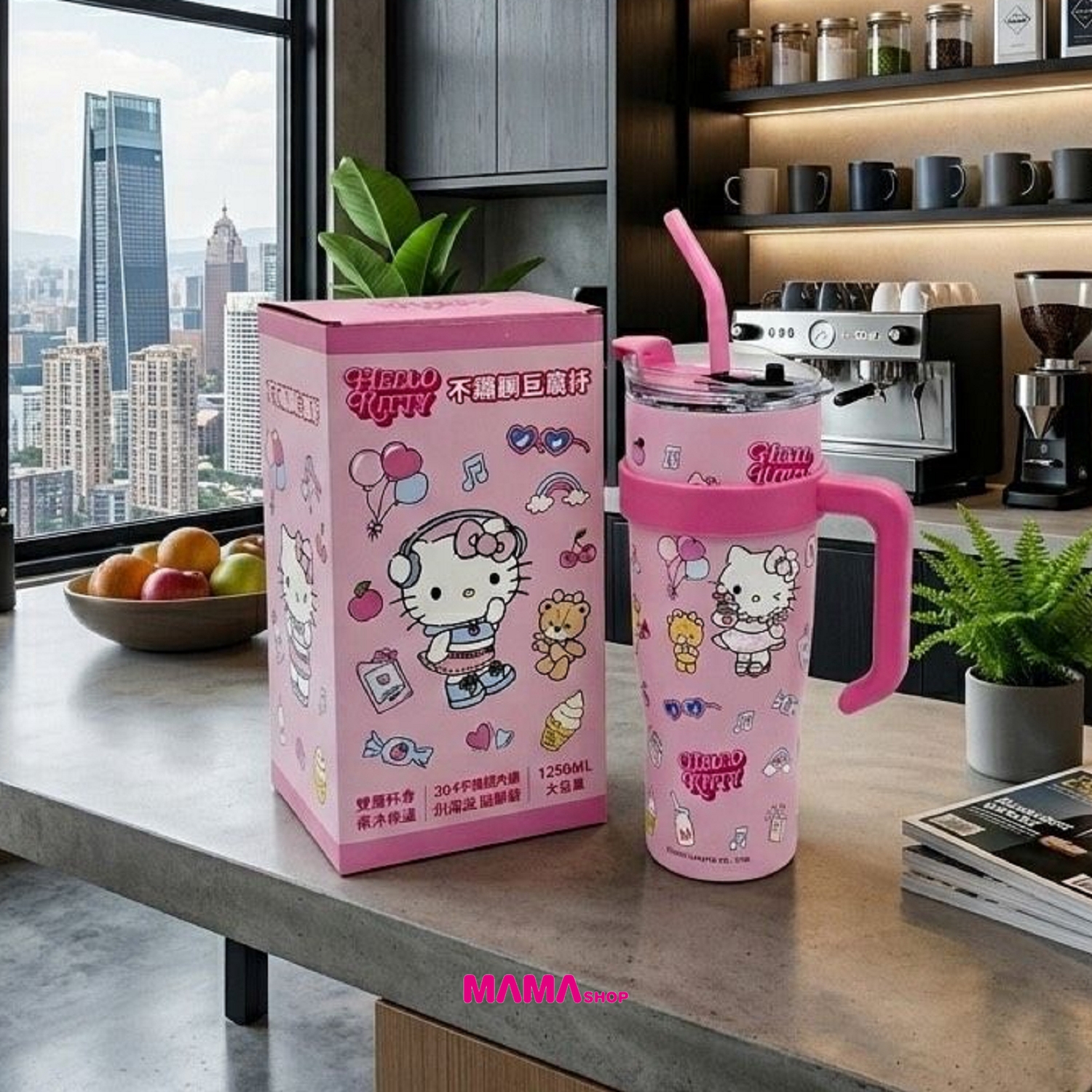 台灣直送 Sanrio 提把不鏽鋼巨霸杯