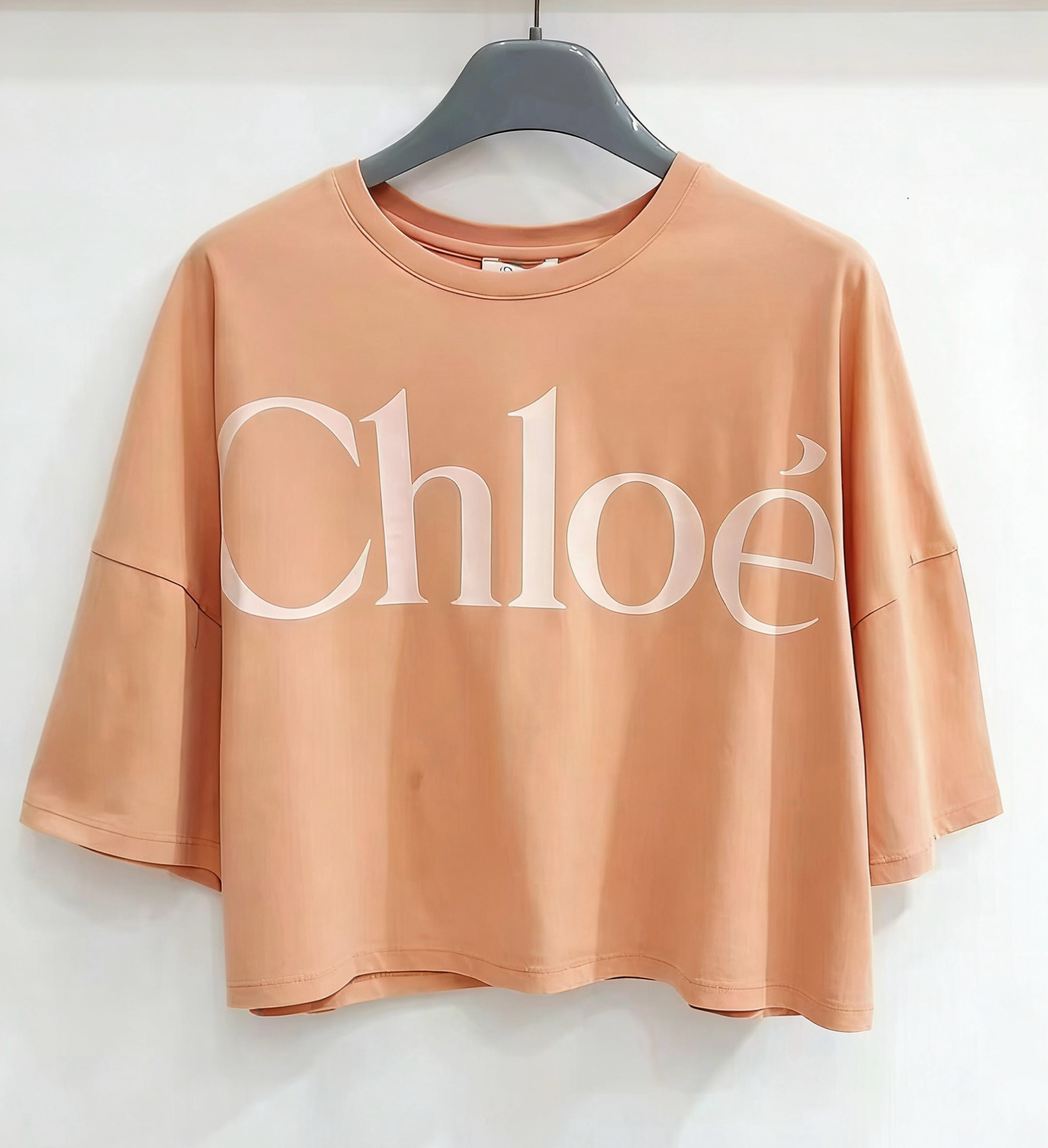 CHLOE  CROPPED LOGO T-SHIRT (14Y)