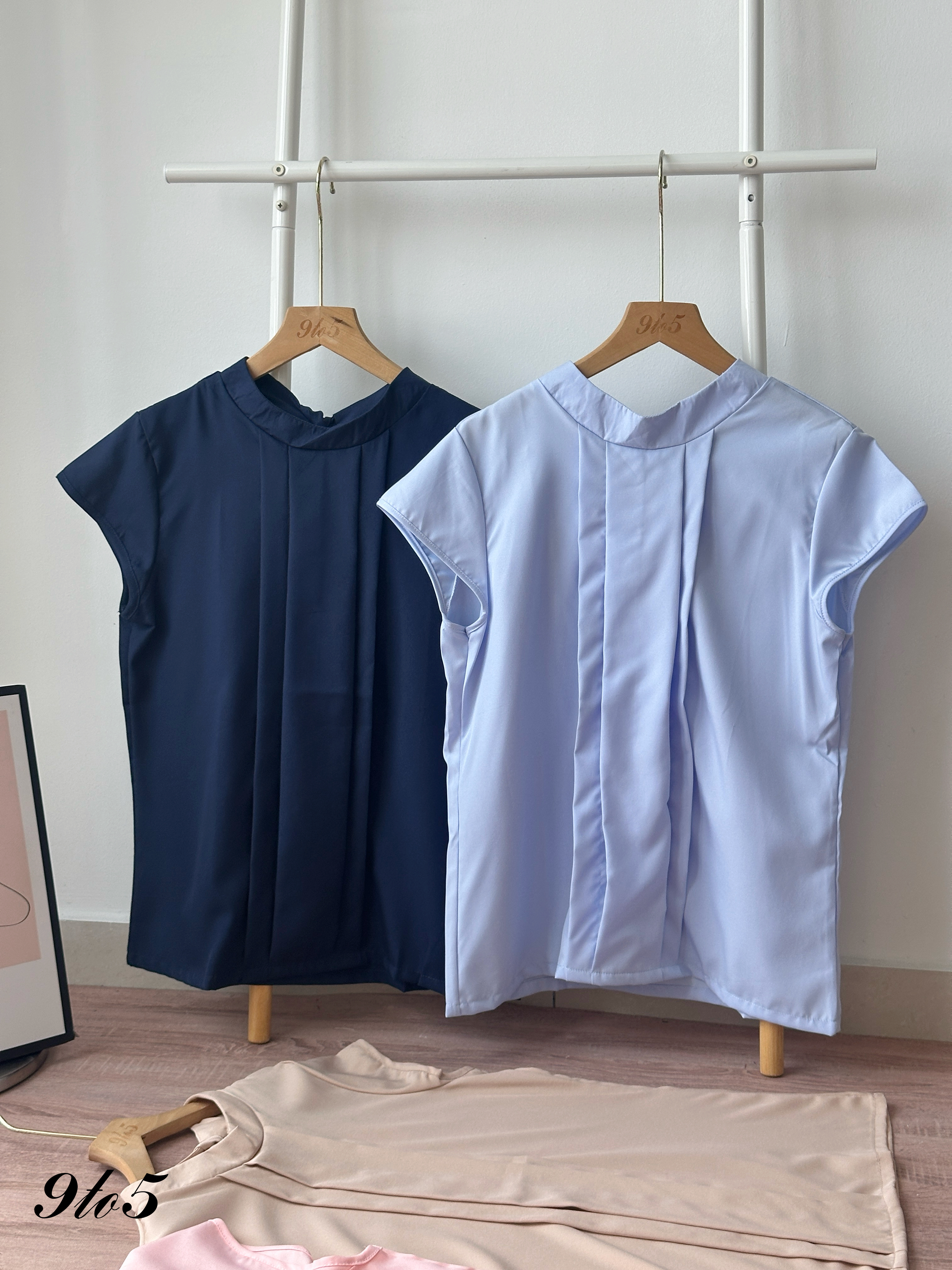 T4430 Mock Neck Cape Sleeve Shirt - 4 Colors 