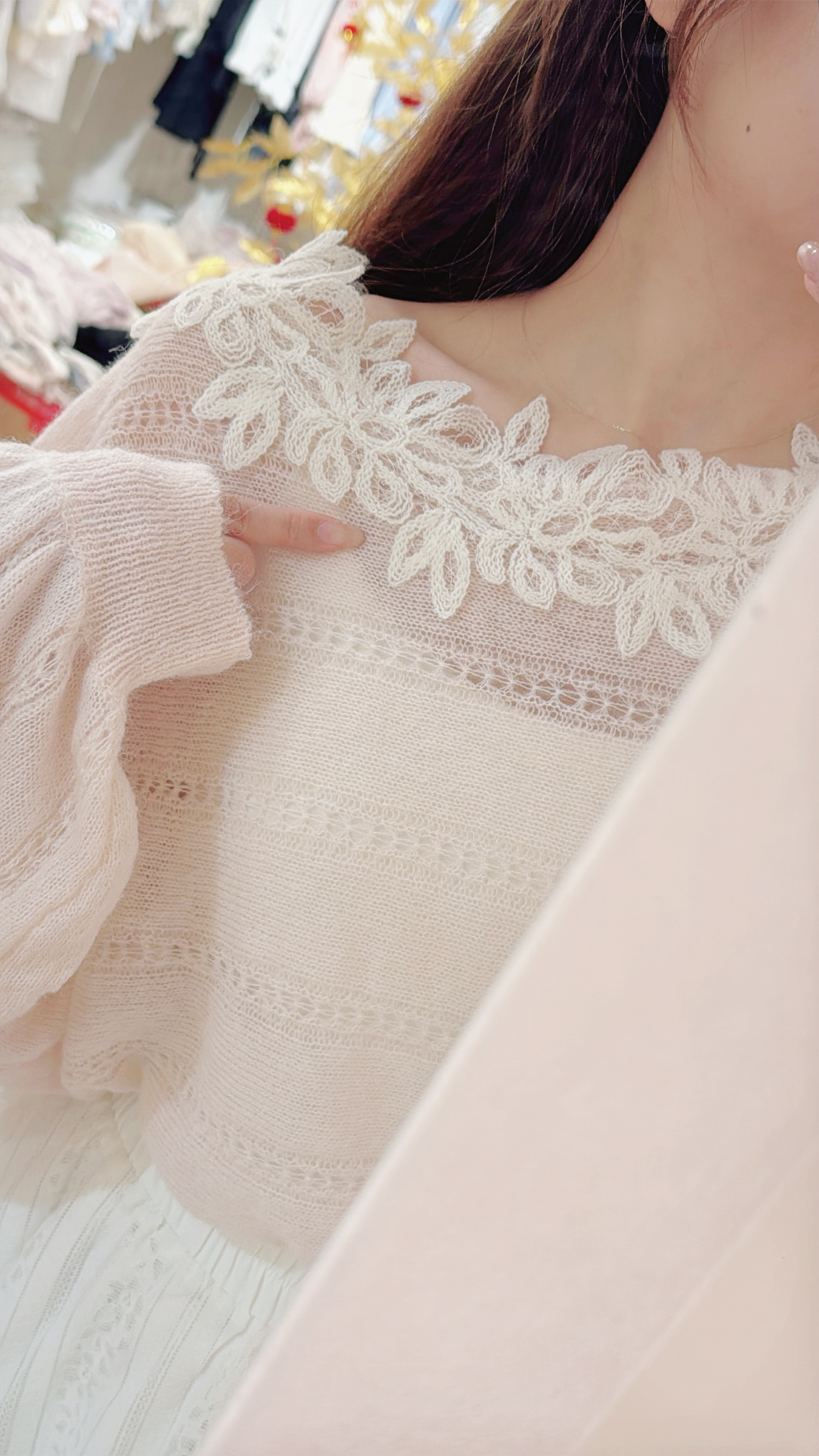 Delicate Embroidered Knit Top
