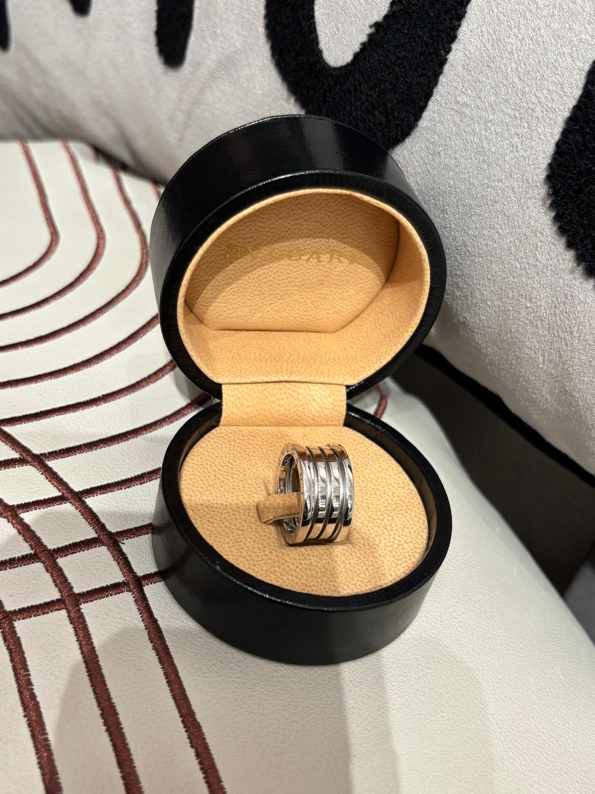 Bvlgari 18K White Gold B.Zero Three-Brand Ring 100%Authentic, 98%New ✅Box
