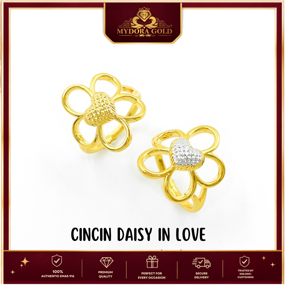 MYDORA Cincin Daisy In Love (5G) l EMAS 916/22K