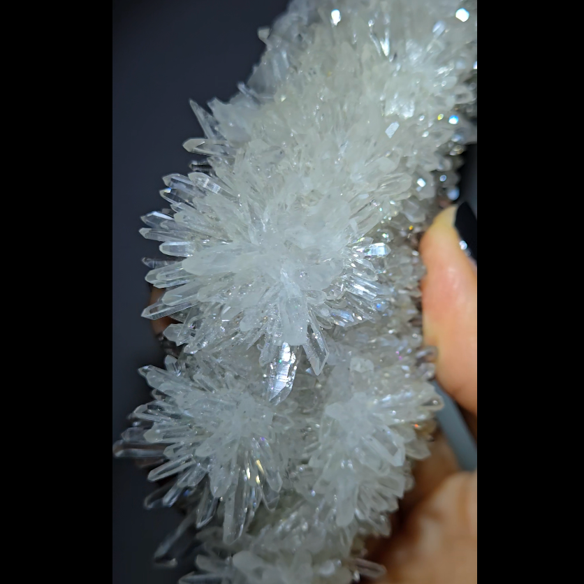 Chrysanthemum needle quartz cluster - CQ476
