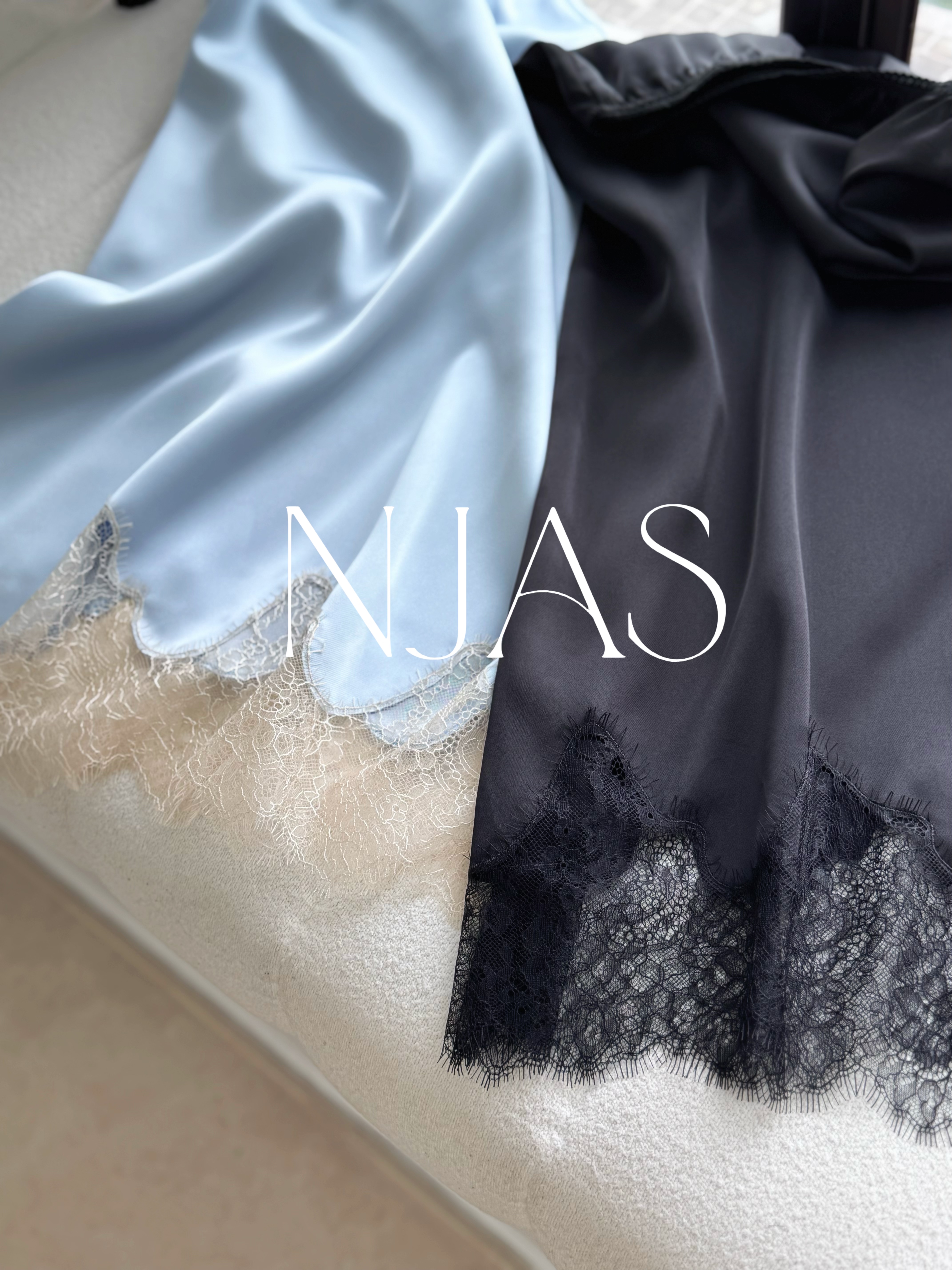 Elegant silky lace skirt