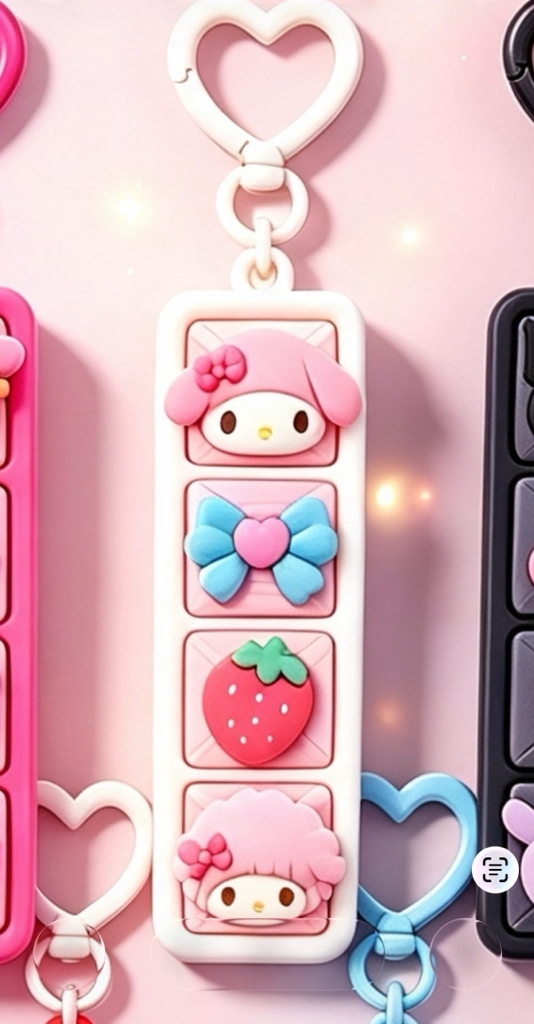 [4月尾到貨]新款 Sanrio 鍵盤按鍵匙扣