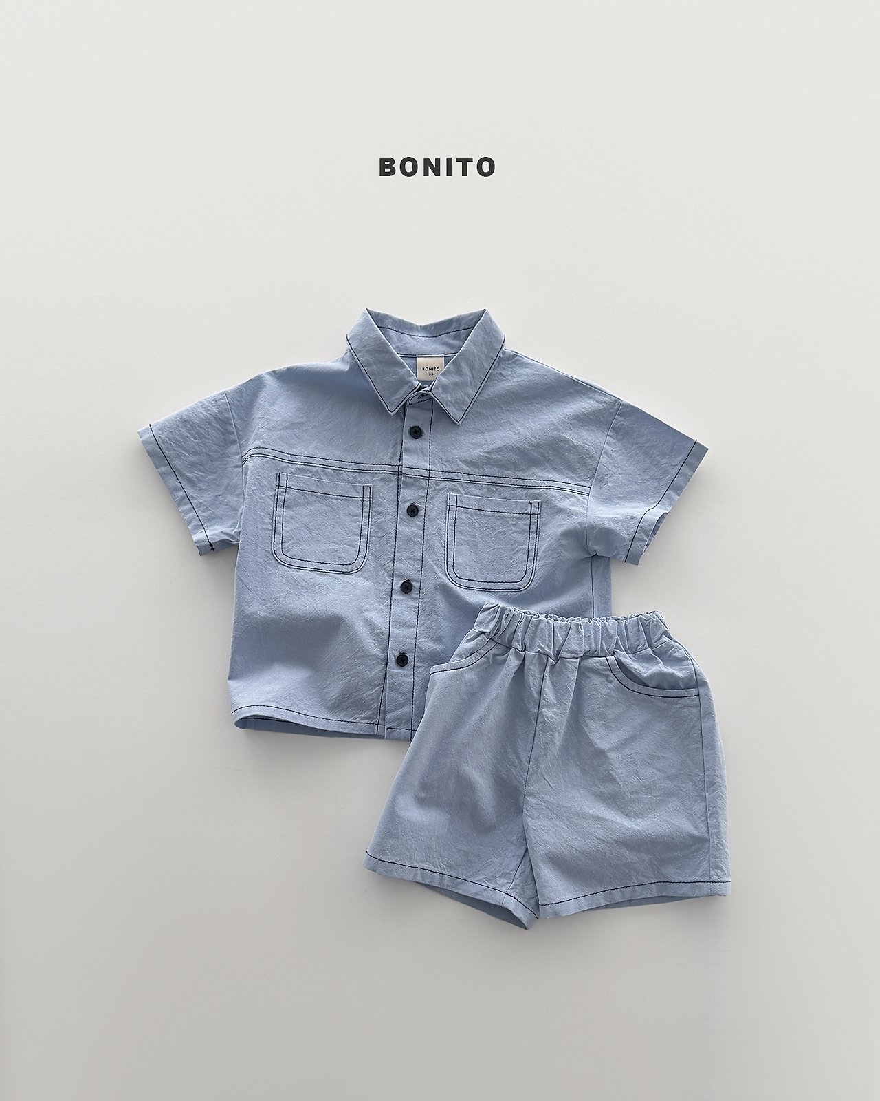 Bonito | Shirt and bottom set(Light blue L105-115)