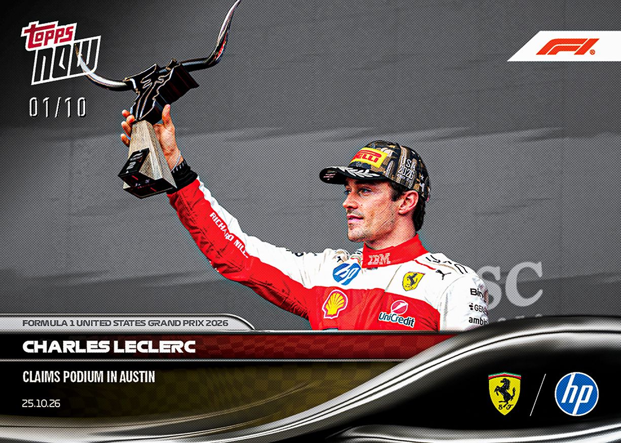 Charles Leclerc - 2026 F1 Topps NOW® #69 United States GP 頒獎台卡【團購】