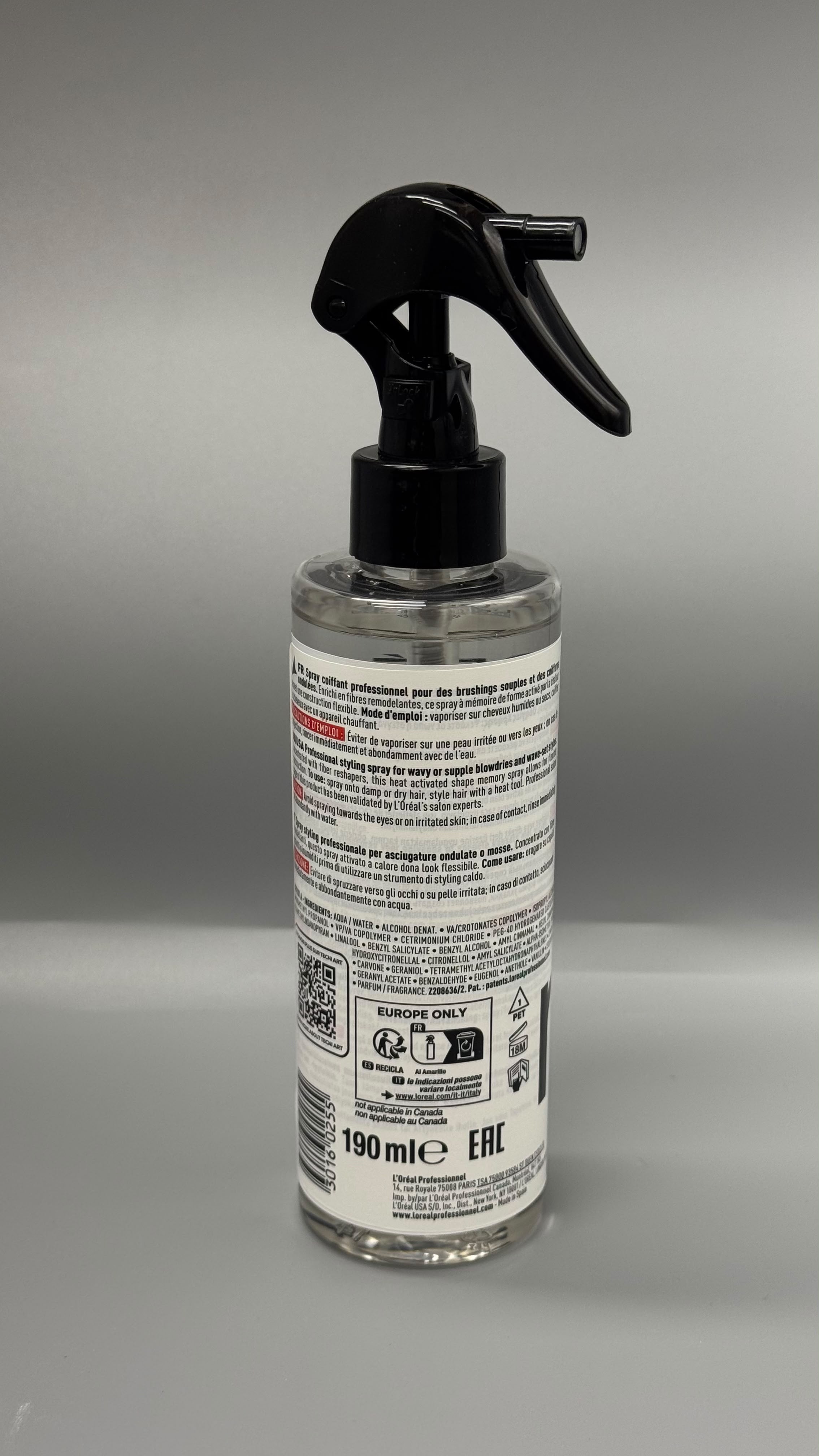 L'Oréal Professionnel 巴黎萊雅專業美髮 Tecni.ART Flex Pli 遇熱定型噴霧（190ml