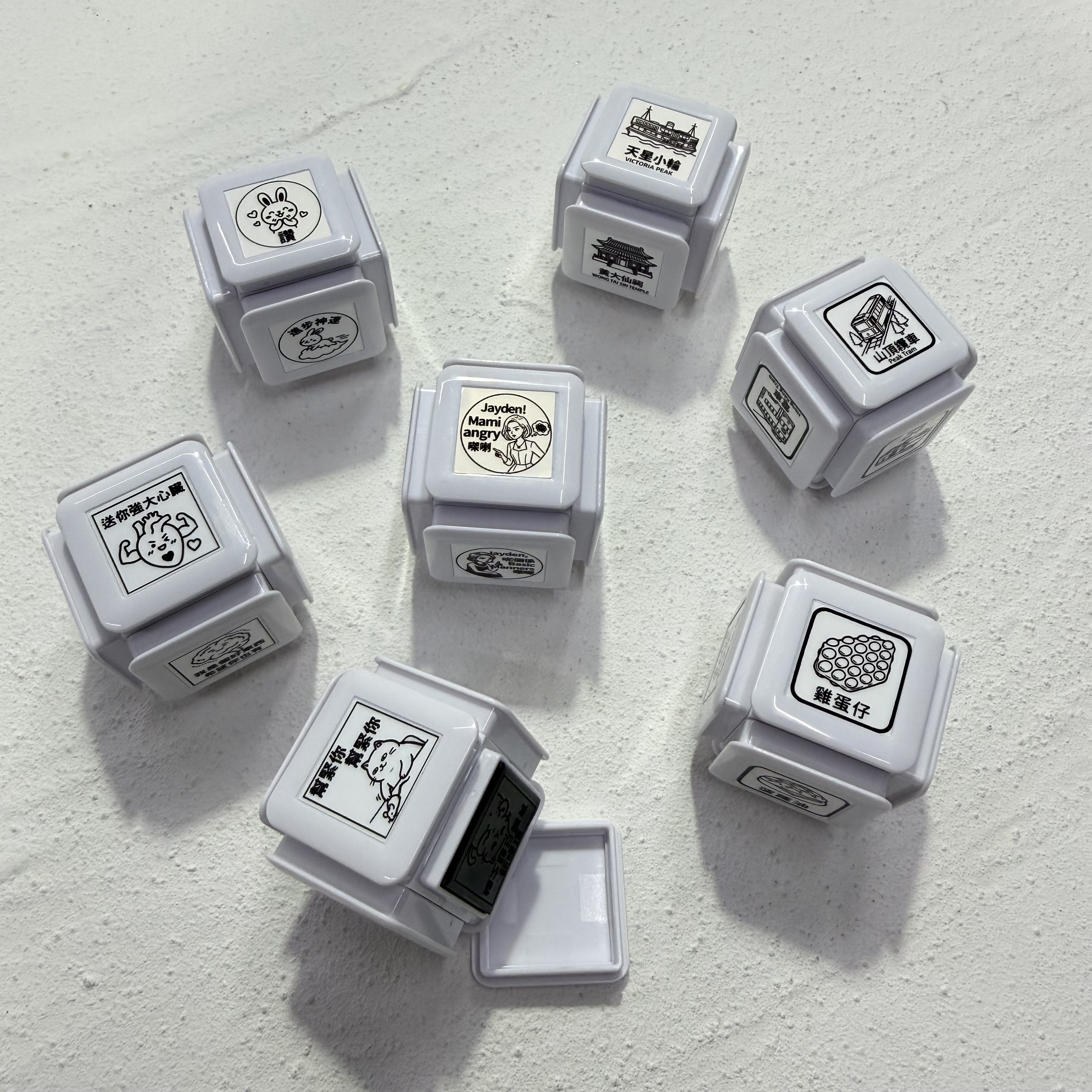 香港主題印章擺設