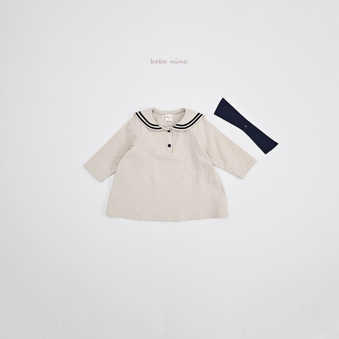 🌸預訂 韓國直送🌸🇰🇷Bebenine兩色水手領巾長袖連身裙