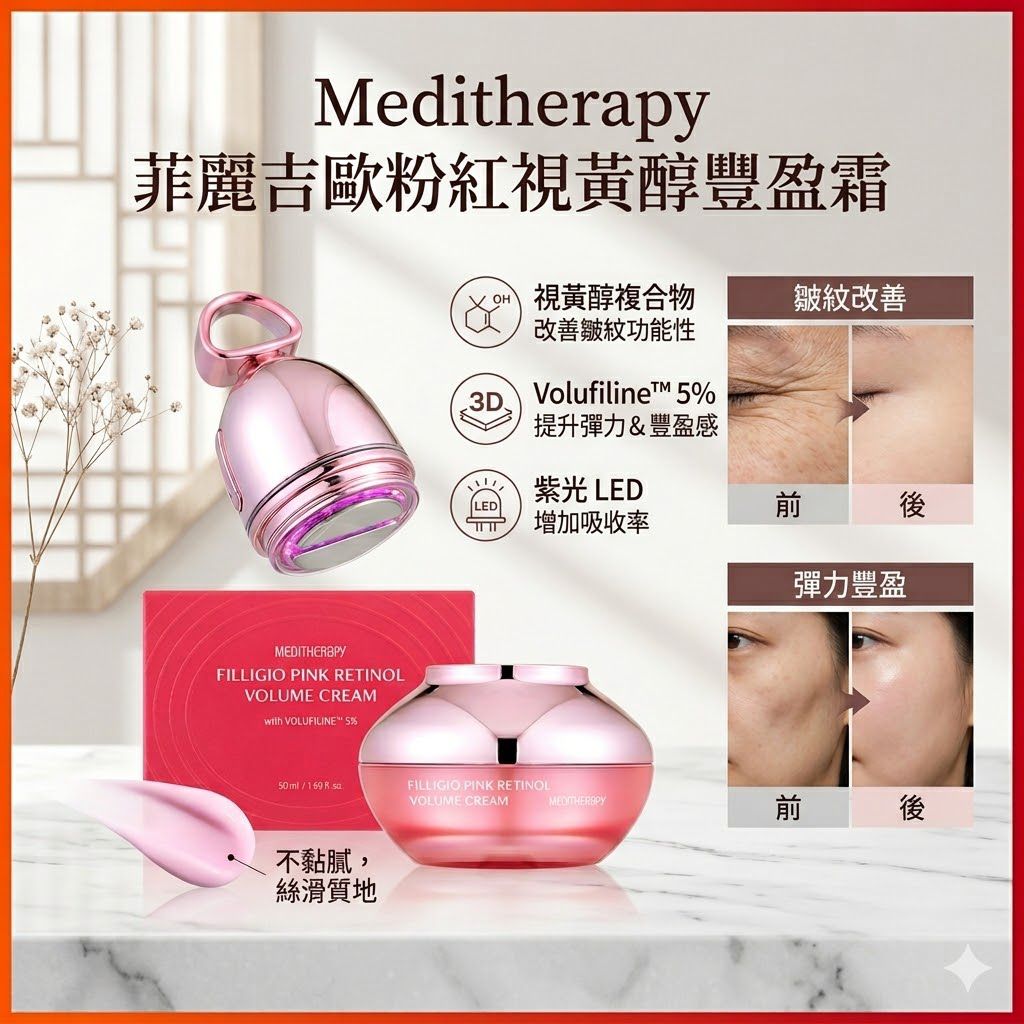 Meditherapy 粉紅視黃醇豐盈霜 + 美容儀💖