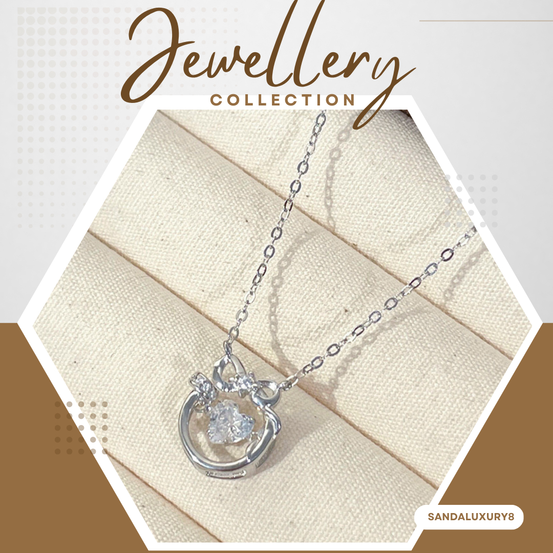 Silver Beating Heart Necklace Jewellery Collection