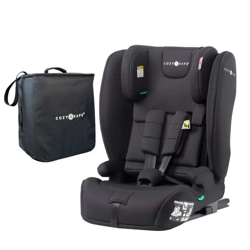 Cozy N Safe Cygnus i-Size 兒童汽車安全座椅（76–150cm，附旅行收納袋）15個月至12歲 黑色