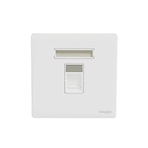 施耐德 Unica X 皎月白 單位 CAT3電話插座