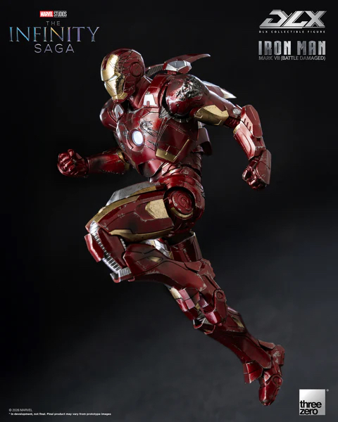 🧲預訂26年第4季：Threezero DXL系列 Marvel Studios The Infinity Saga DLX Iron Man Mark 7 (Battle Damaged) 鋼鐵俠 Mark 7 (戰損版) 可動 合金 figure (胸口/眼睛著燈）鐵甲奇俠 鋼鐵人 