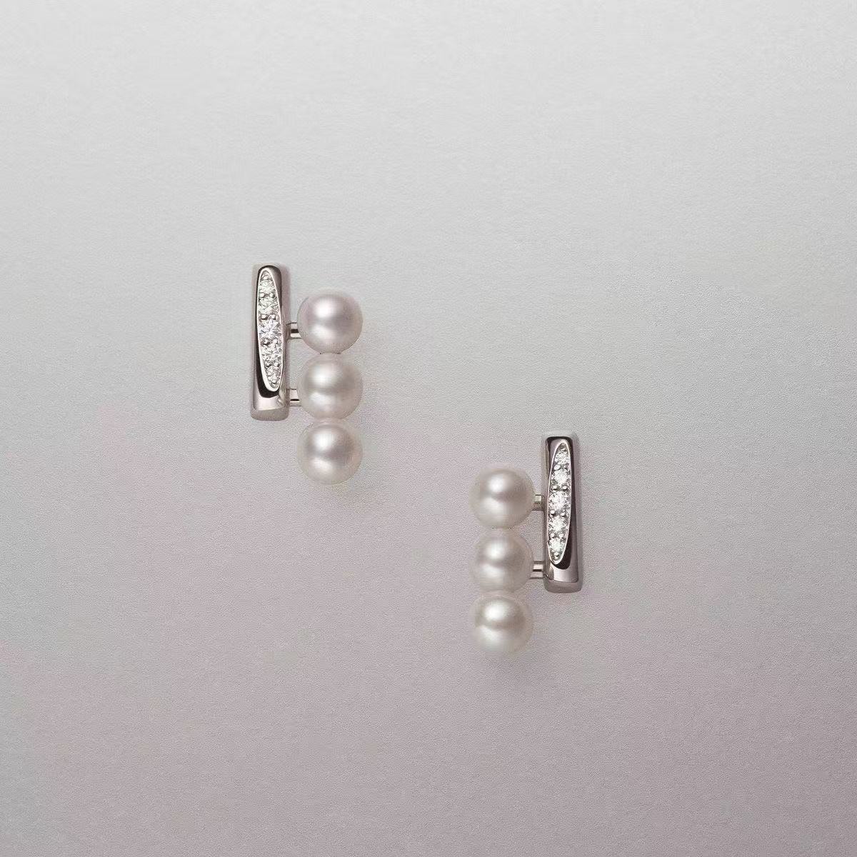 STACKA SERIES Pearl Earrings 幾何珍珠耳環