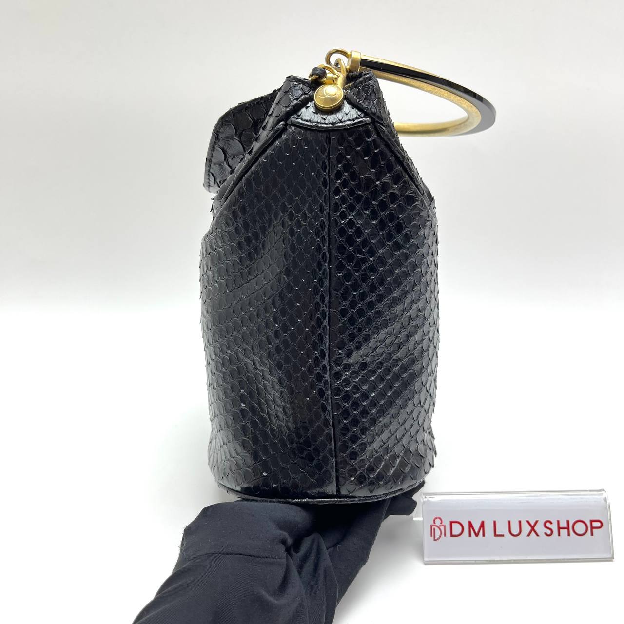 Chanel Python Leather Top Handle Bucket Bag GHW (Serial 29, Y: 2019)