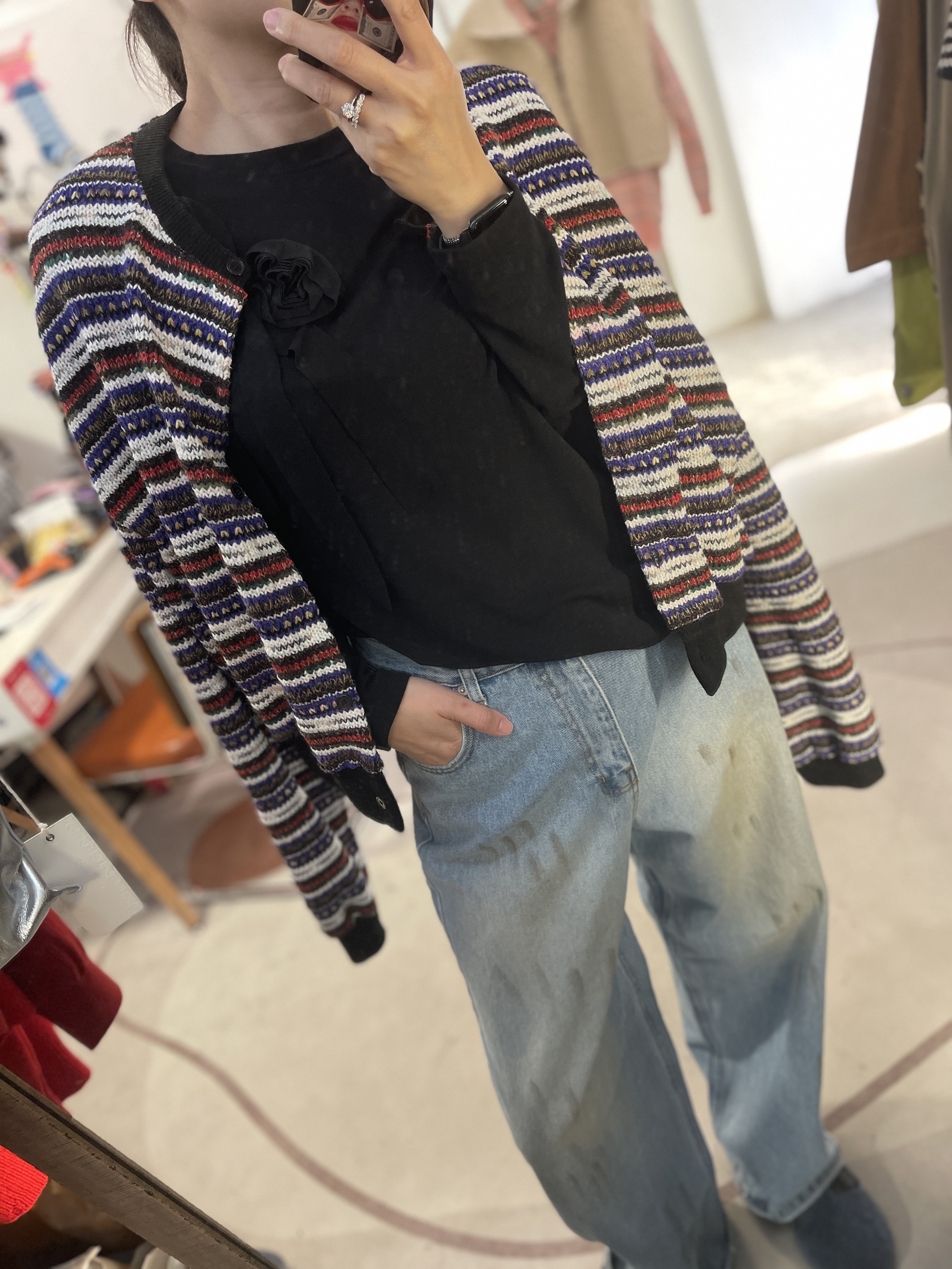 Black rose cotton tee