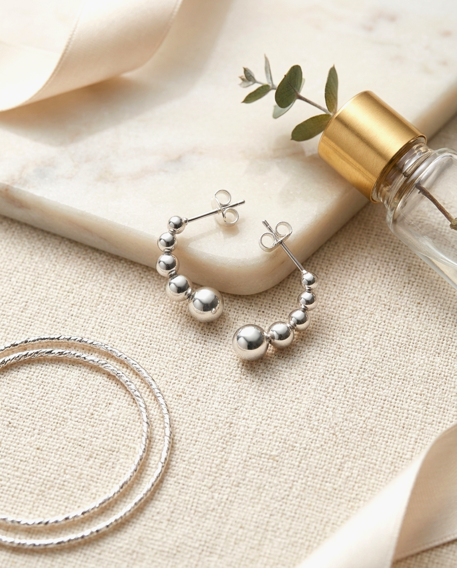 S925 - EE0296 Little beads Earrings