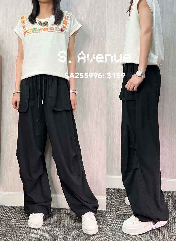 SA255966: 橡筋腰前立體方袋下有撍型款休閑褲