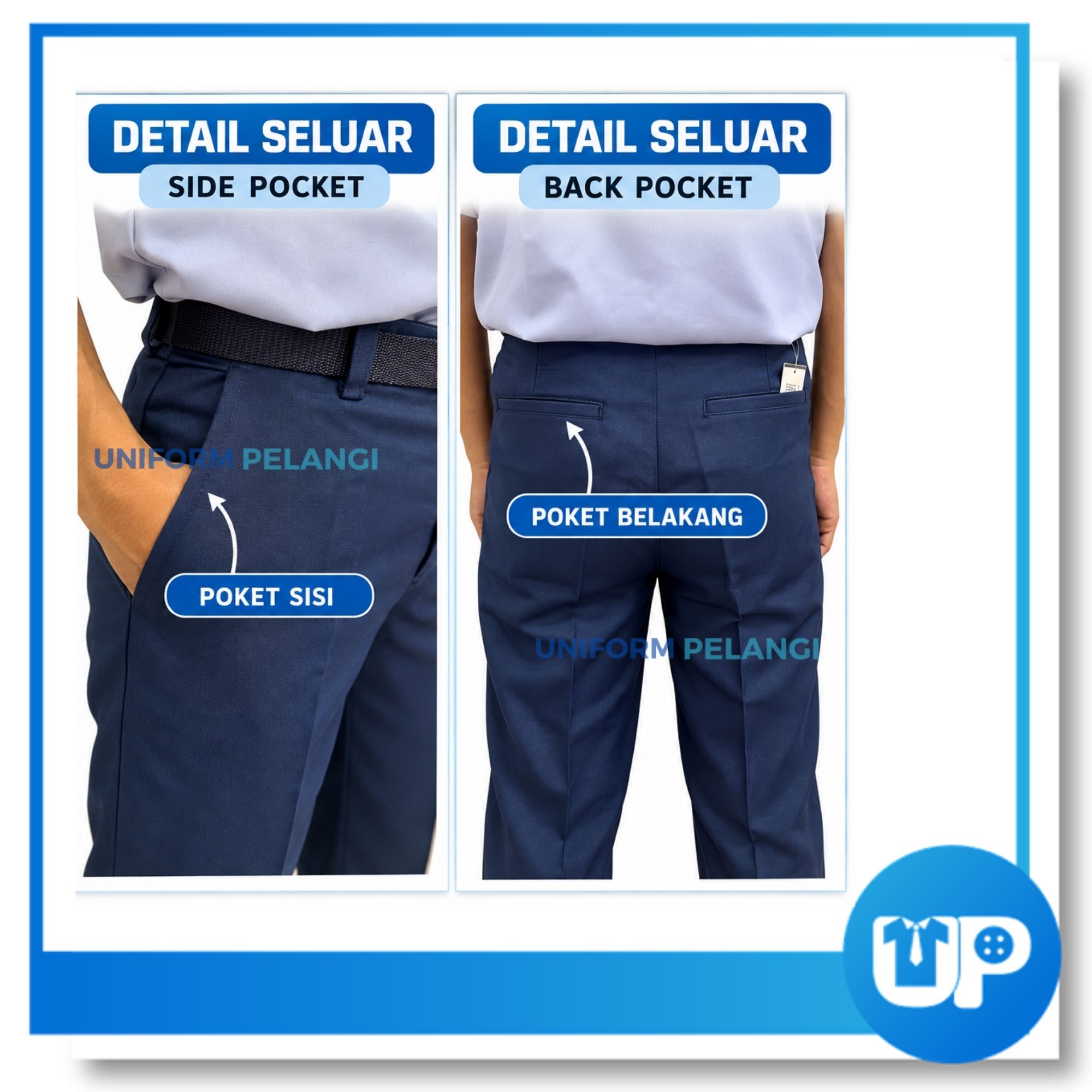 Uniform Kadet Bomba dan Penyelamat NO3 Lengan Pendek Uniform Seragam Kookurikulum Seluar Biru Tua