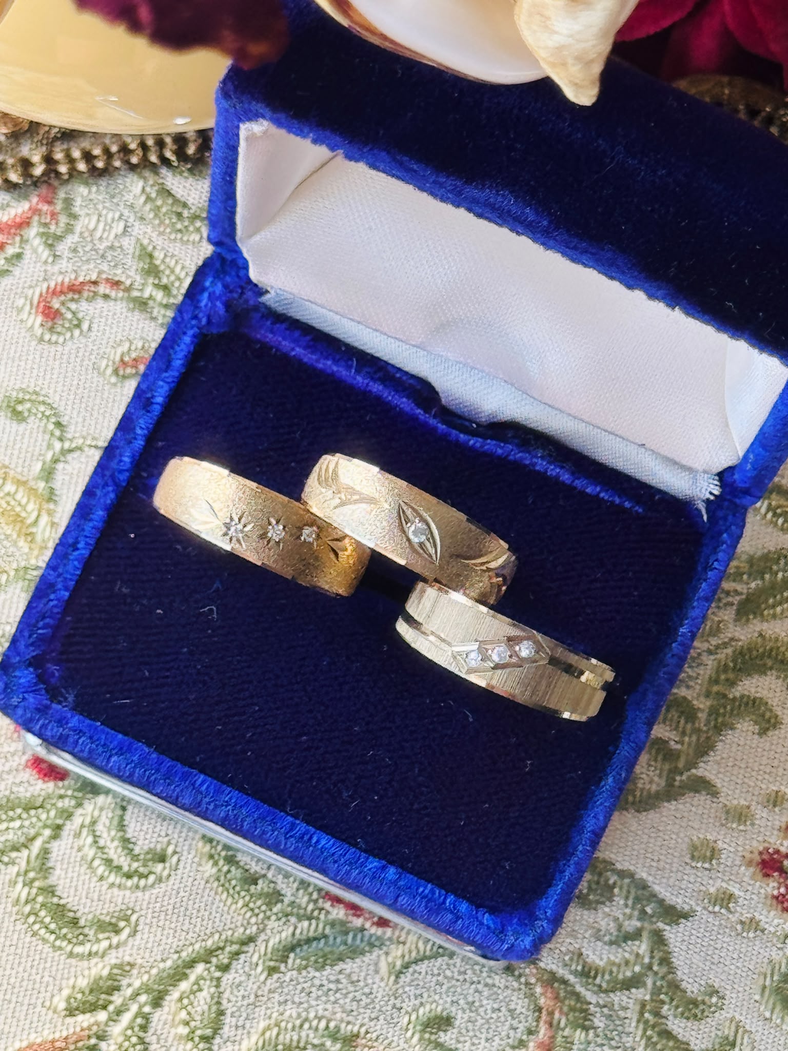 C.a. 1980s Art-Deco Inspired Golden Ring - HK size 20 (MT2622)