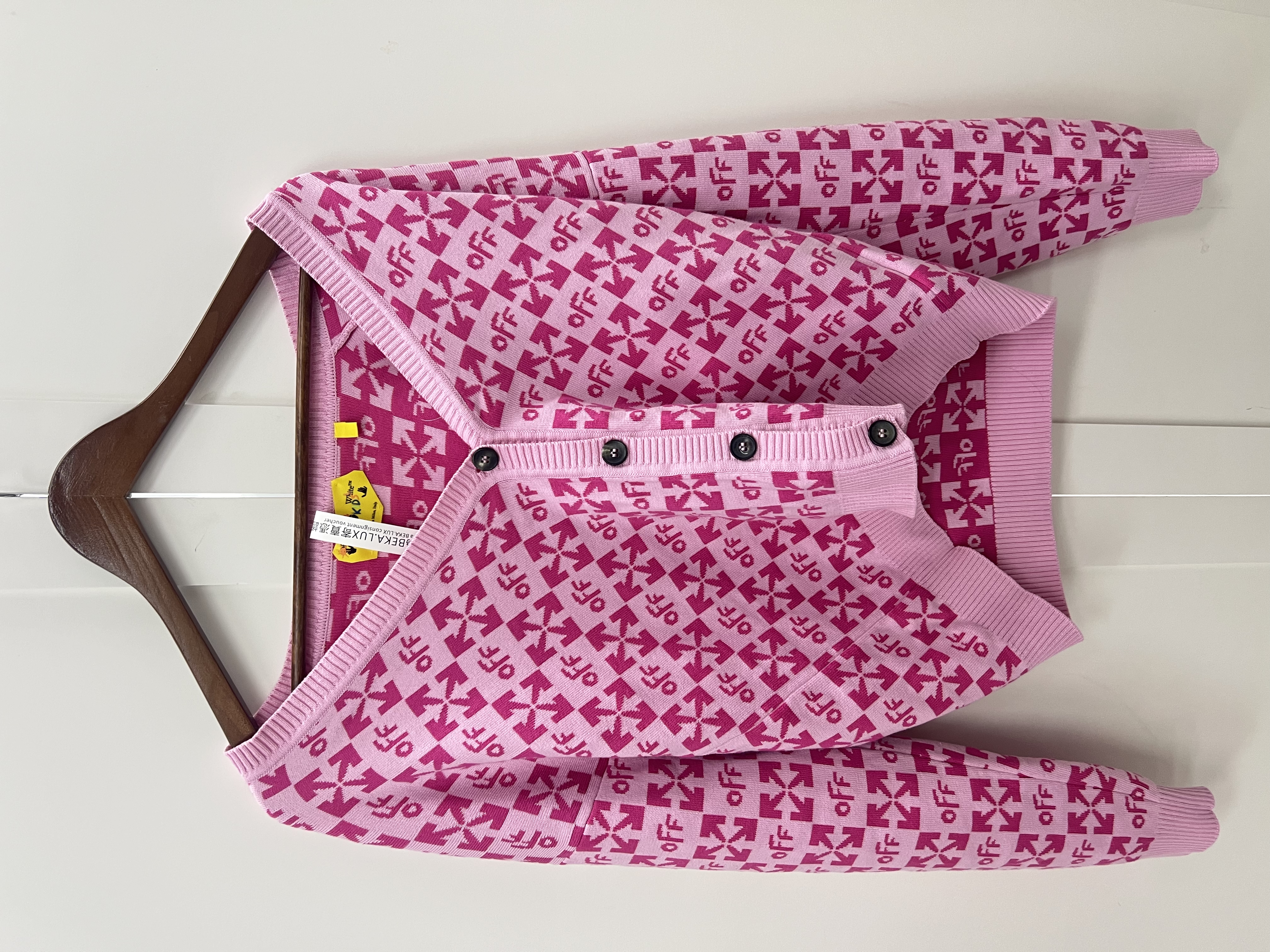 Pre-owned Off-White Kids Pink Monogram Cardigan / Product Code: 26040526