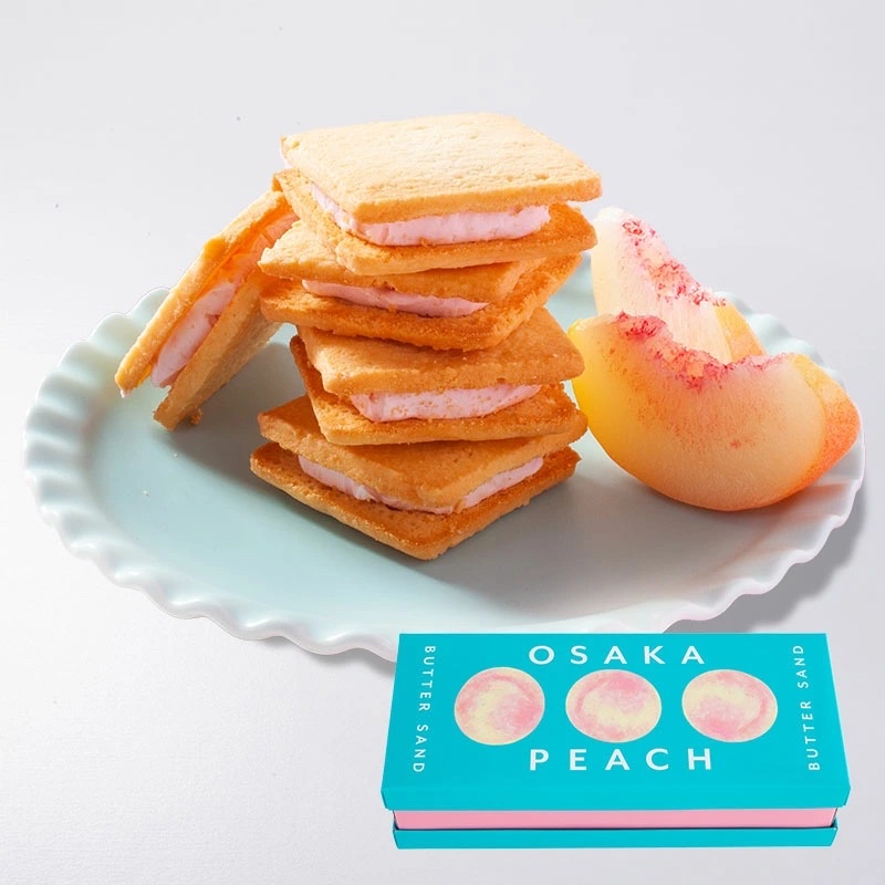 日本🇯🇵直送@限時預購🔛OSAKA PEACH 水蜜桃奶油夾心餅乾 (一盒5入)