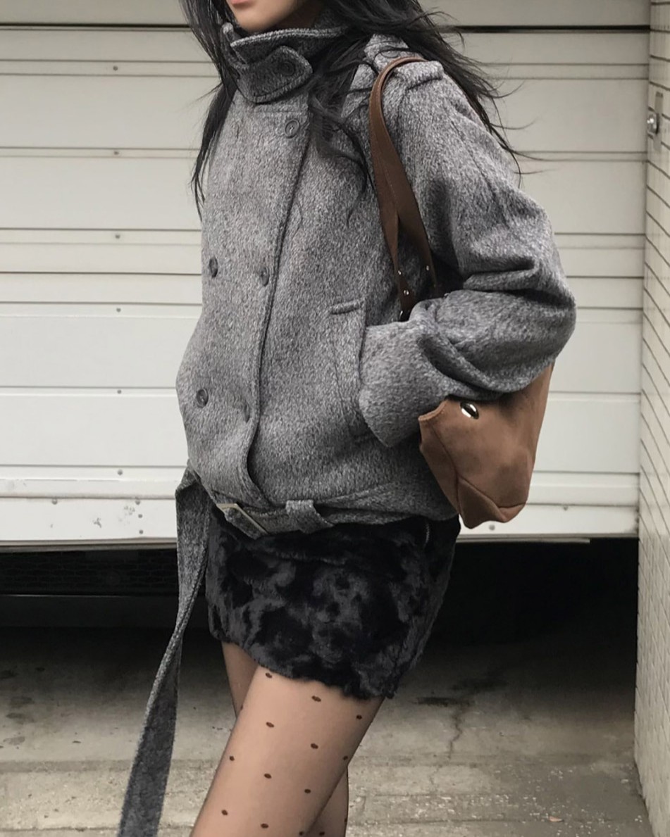 Shiny Fur Skirt (In pants)