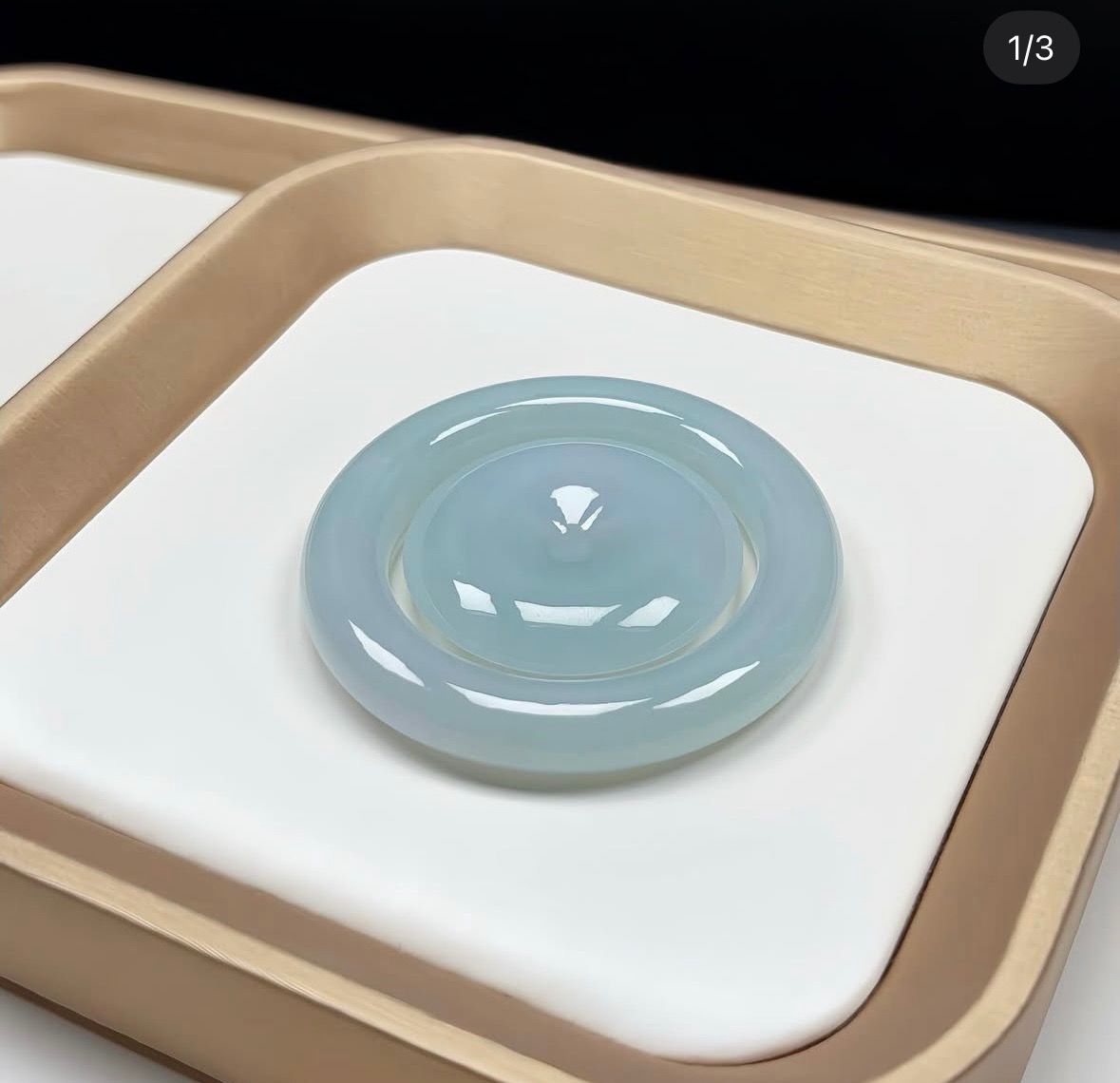 湖水綠翡翠平安環