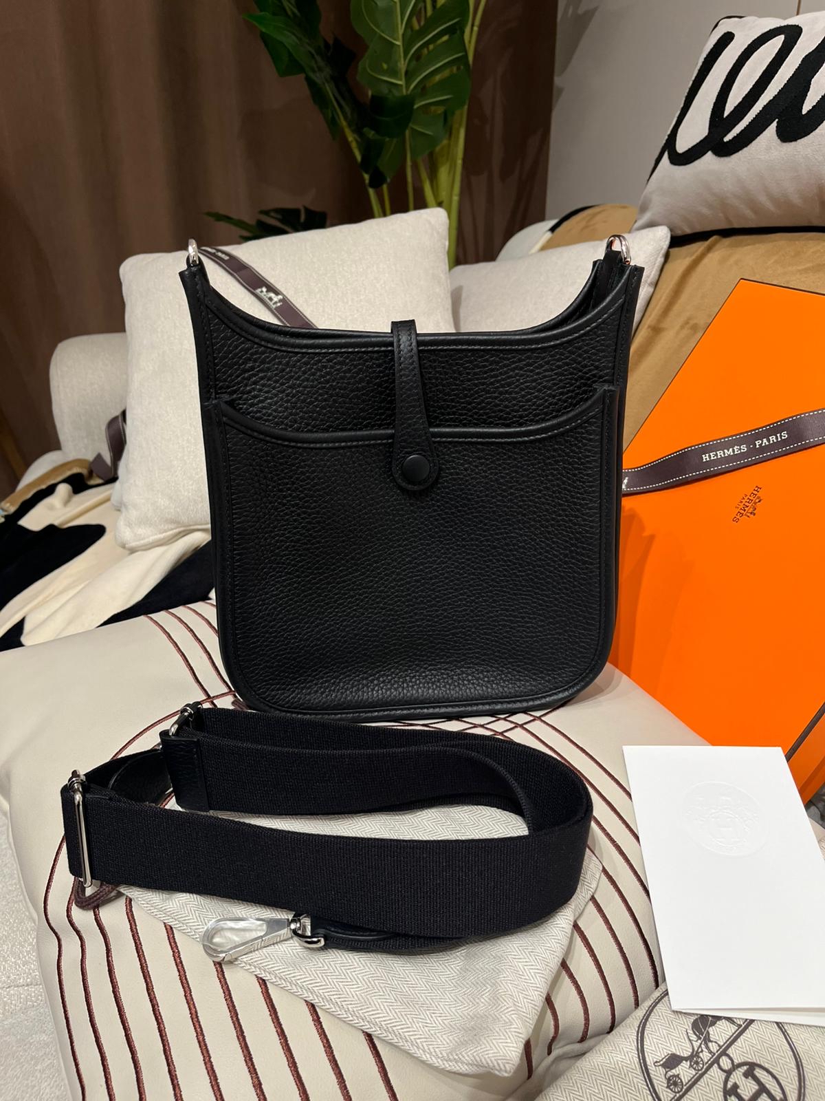 全新Hermes Evelyne 23 STAMP G 黑銀 100%Authentic, Brand New 全新 ✅專門店收據✅塵袋✅盒