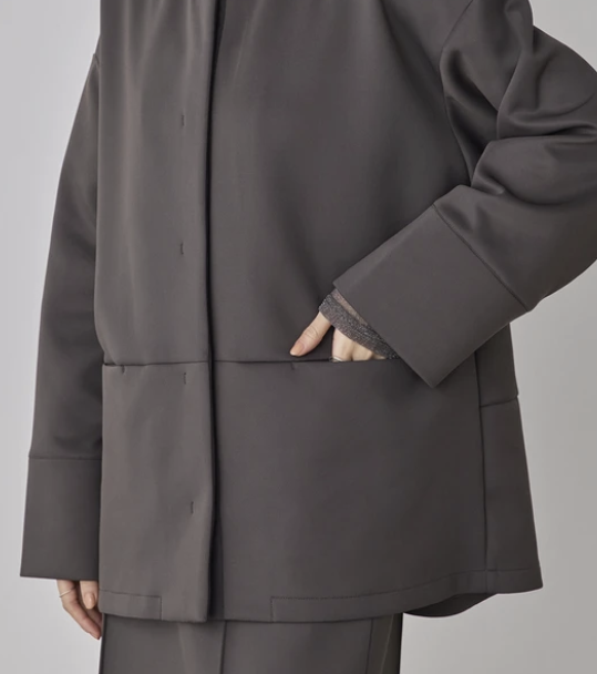 簡約風無領外套 - 2026 流行穿搭  女士外套 春夏秋時尚穿搭 優雅日常 成人休閒 易於配搭 日本直送   #JP-I-260007