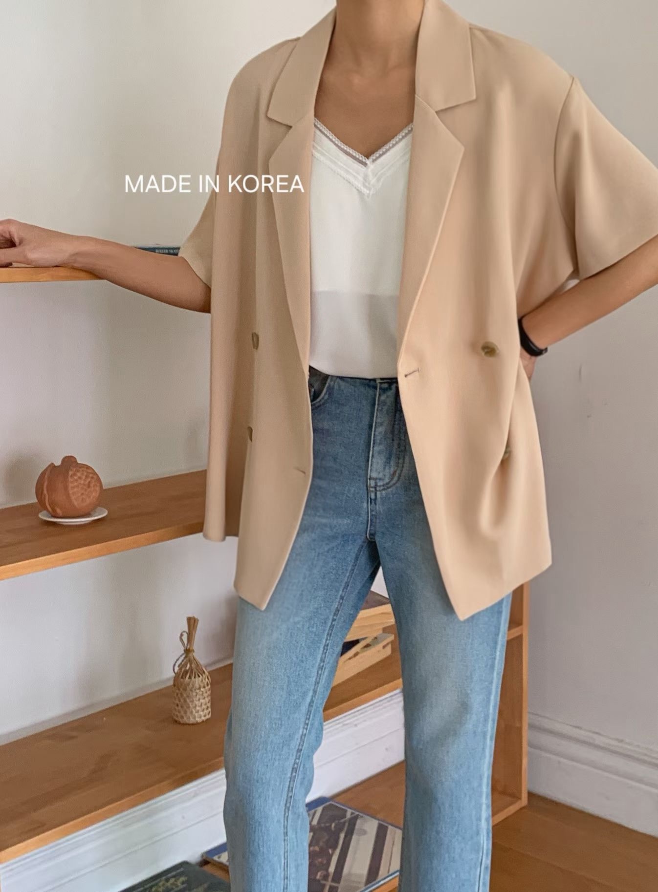 G6270 韓國🇰🇷靚料孖襟西裝外套