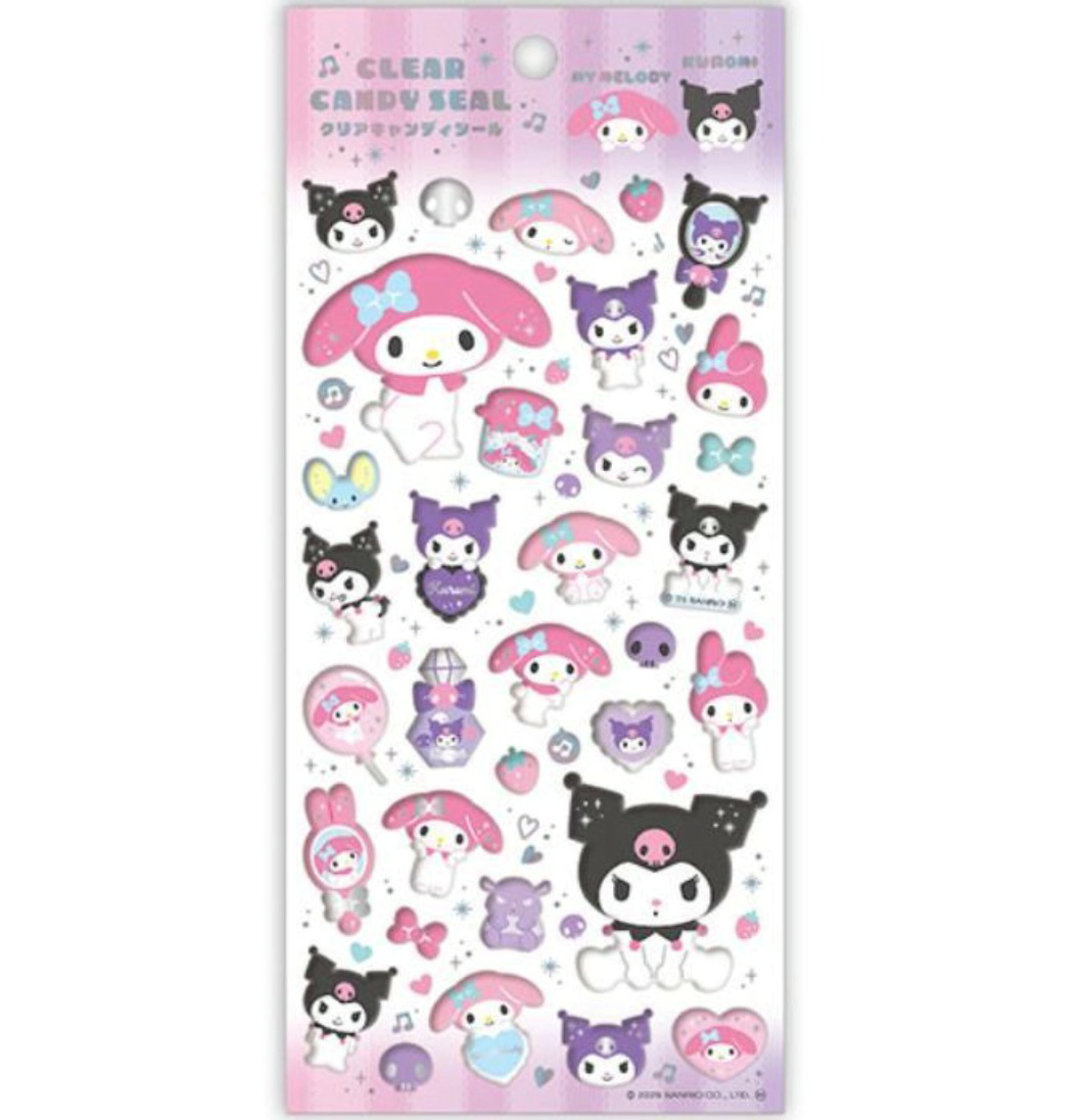 Sanrio透明3D貼紙 -  Kuromi & Melody