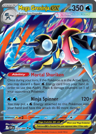 Pokemon TCG Chaos Rising - Mega Greninja EX-022/086