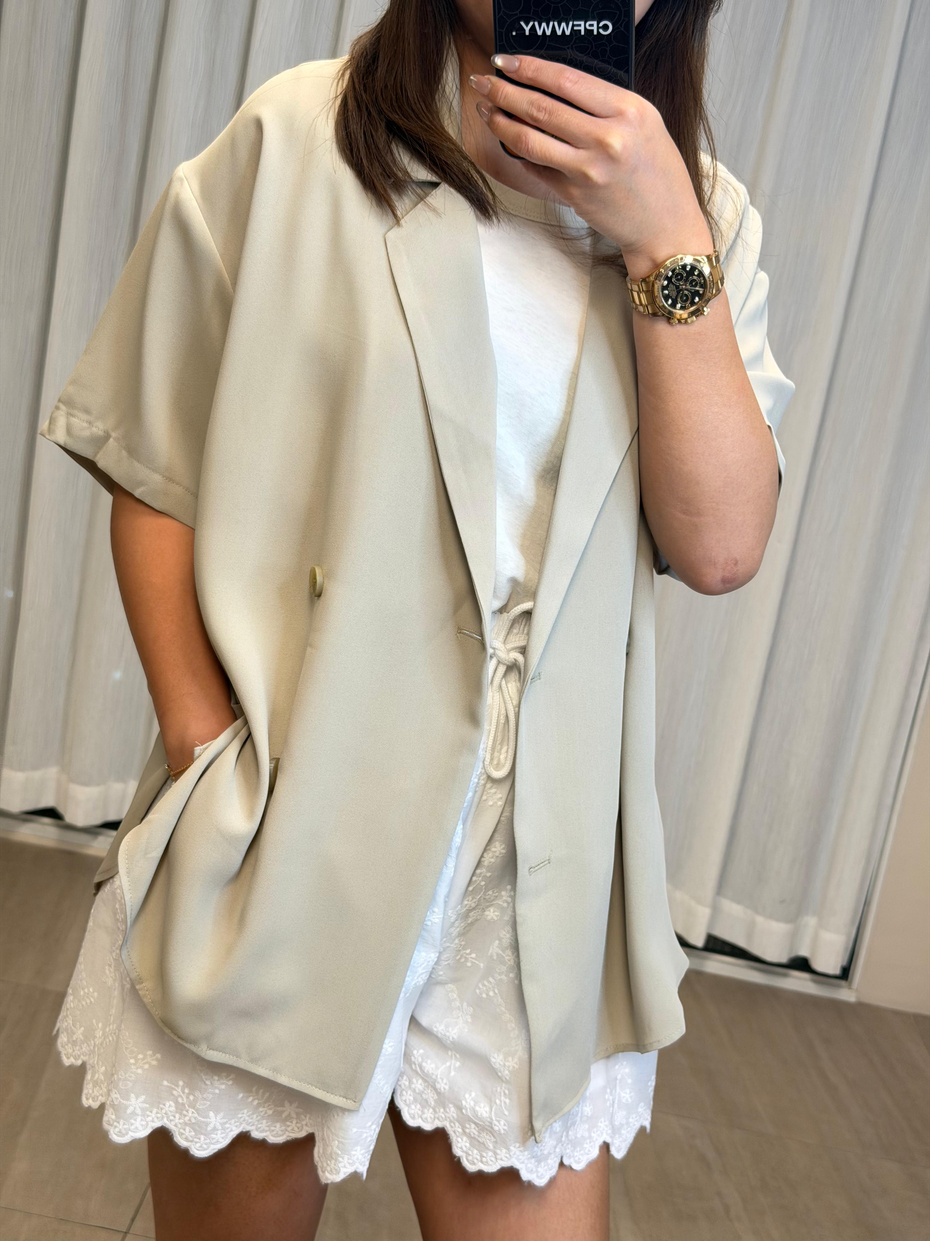 221117 雪紡短身外套