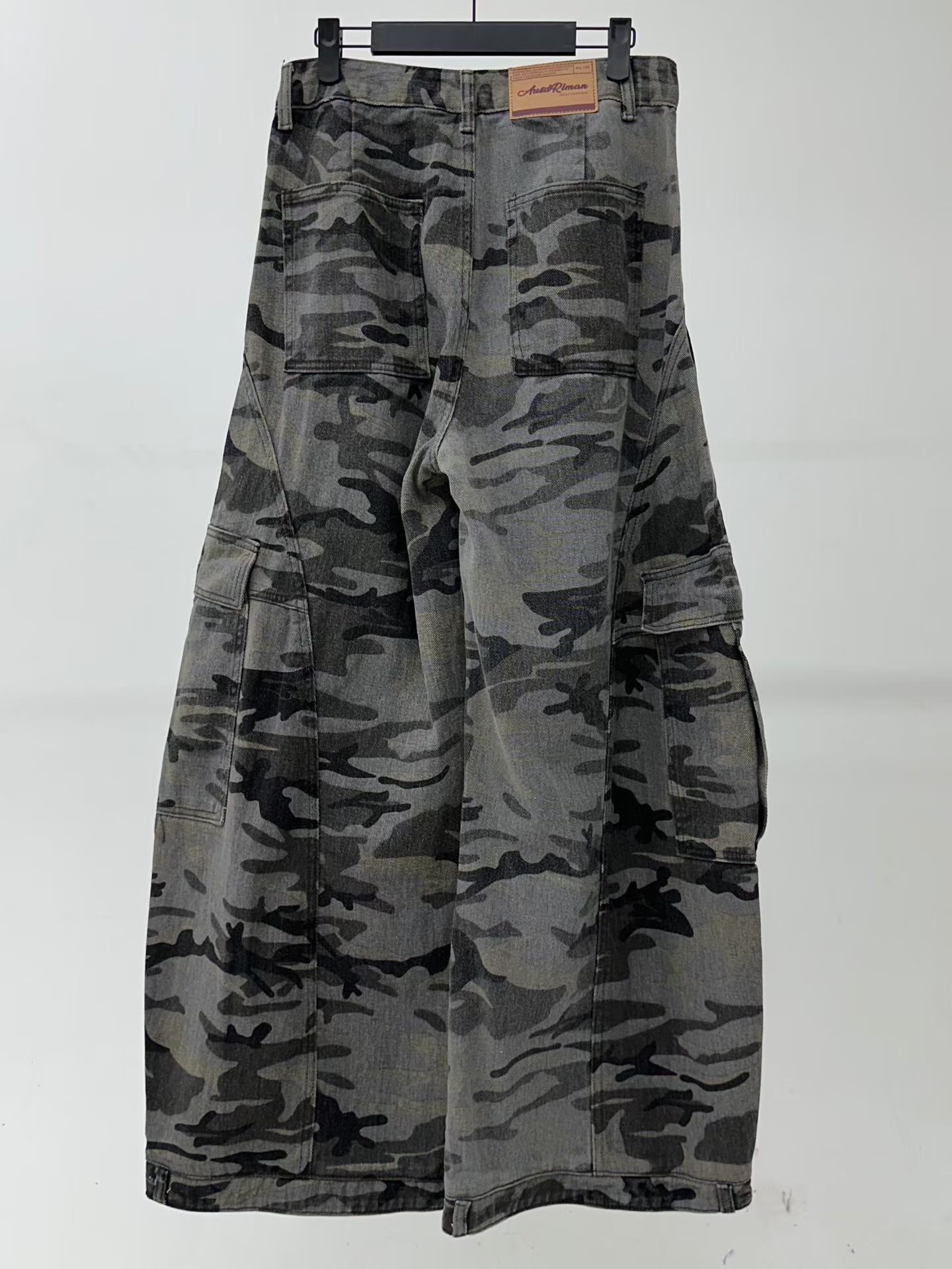 韓國新款迷彩彎刀工裝褲