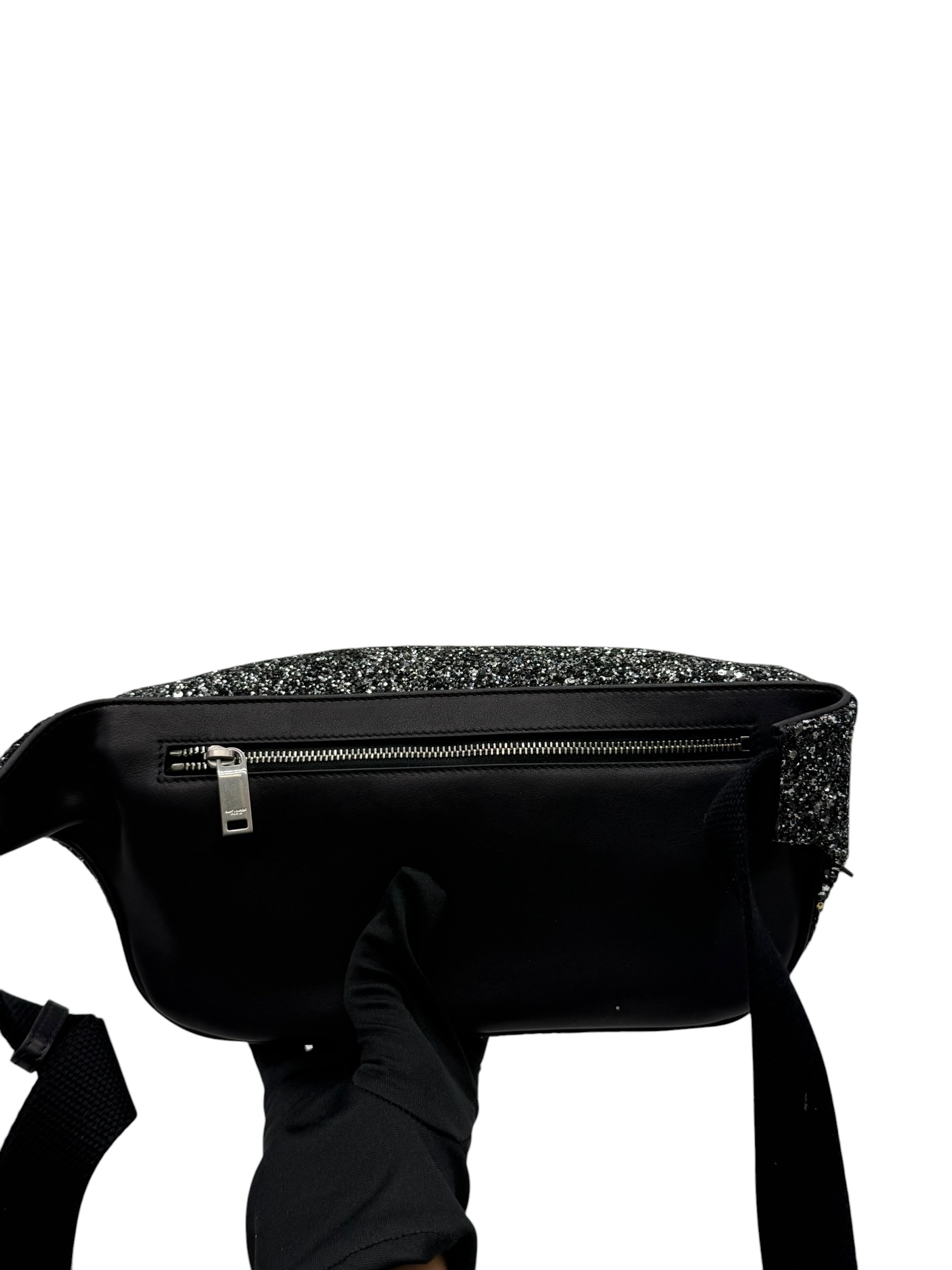 Pre-Owned YSL Metallic Black Glitter Belt Bag / Product Code: 26053013