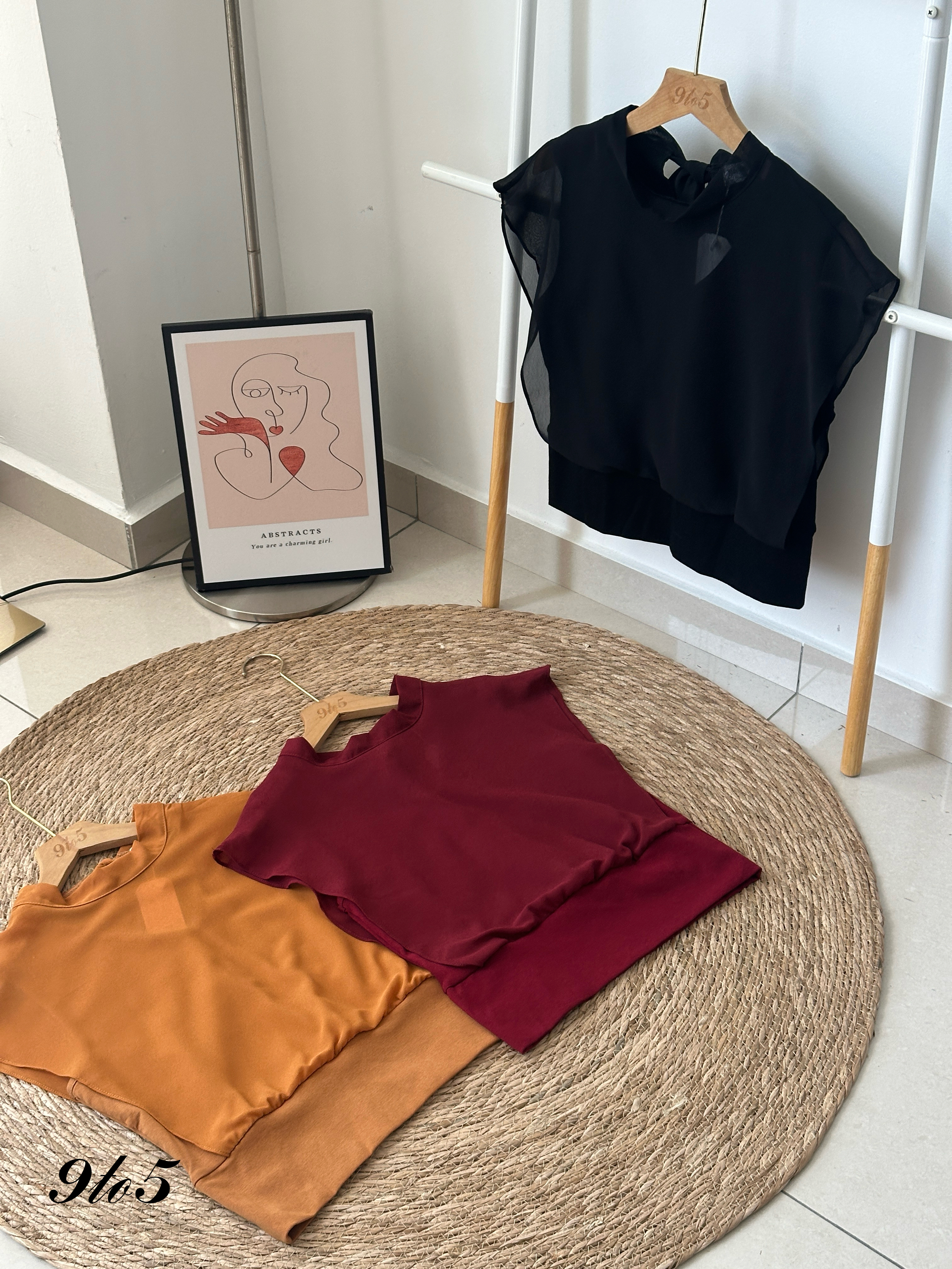 T3988 Fake Two-Piece Top - 3 Colors 