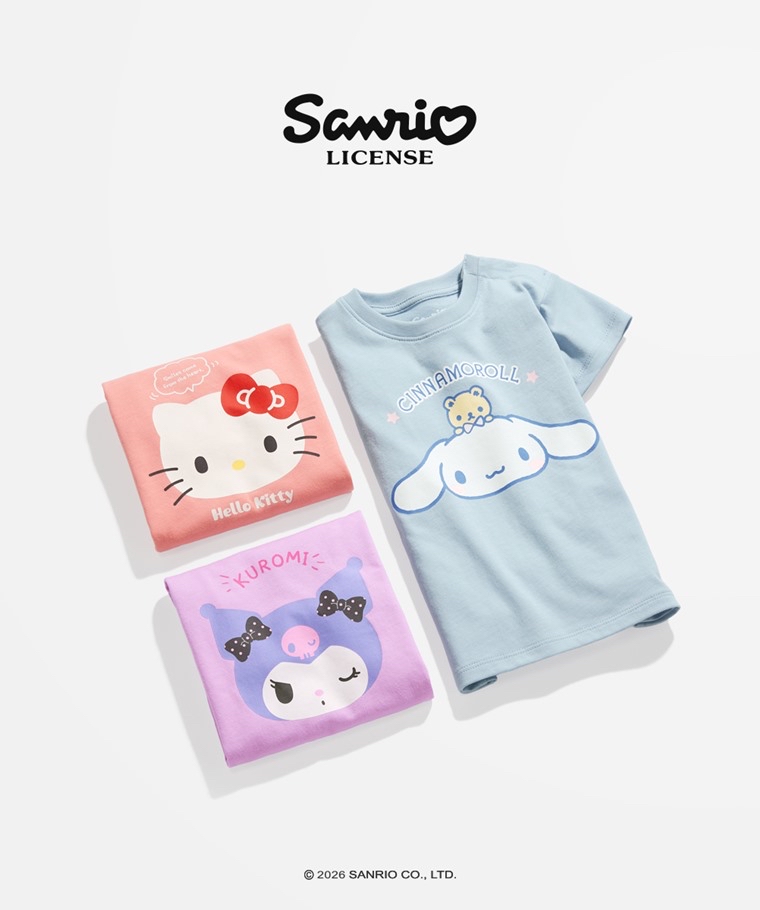 💚預訂 台灣直送💚Sanrio三色人物印花純棉短袖T恤