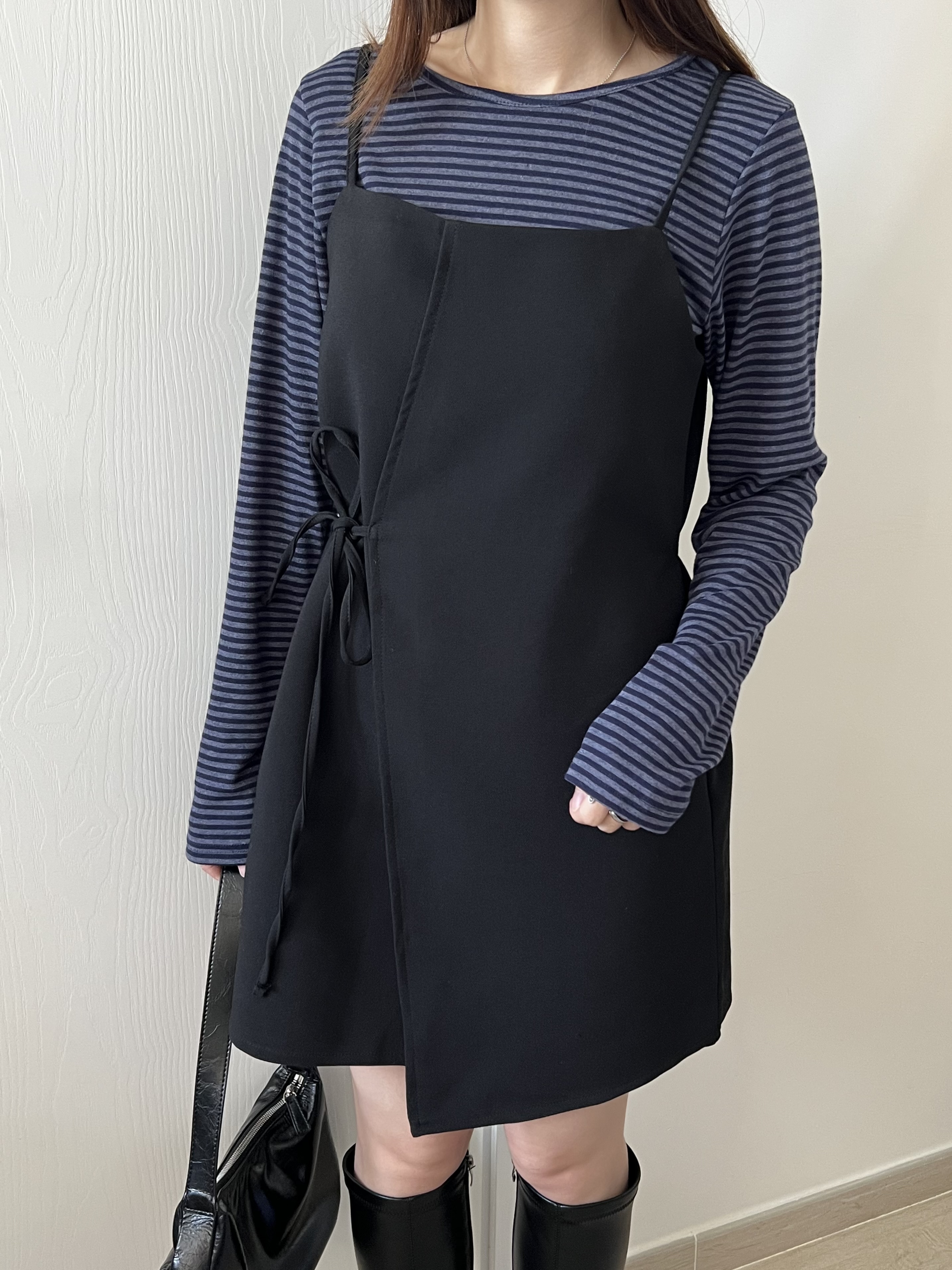 蝴蝶結不規則ops  小個子可 現貨