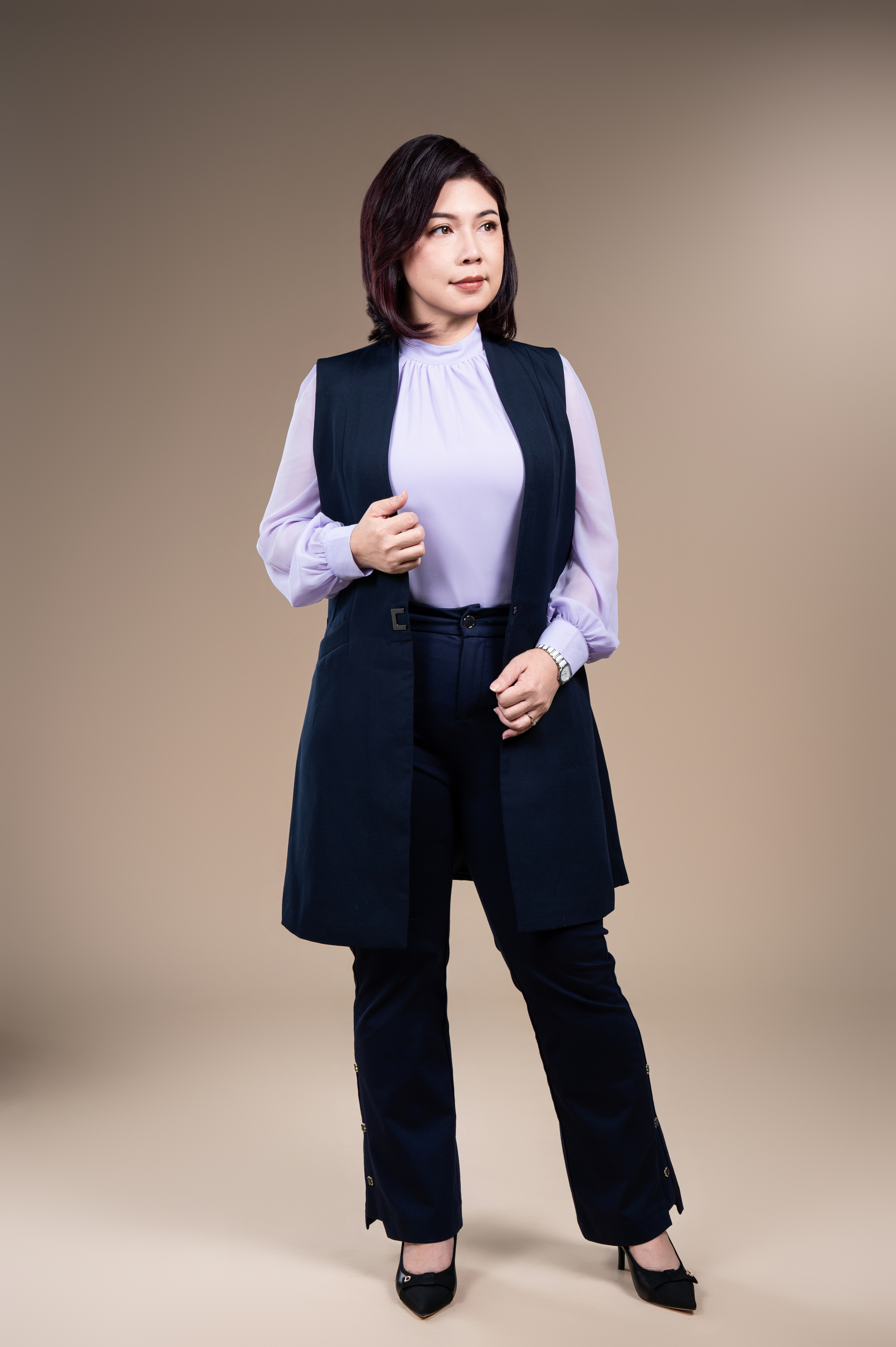 Lapel Free Long Vest